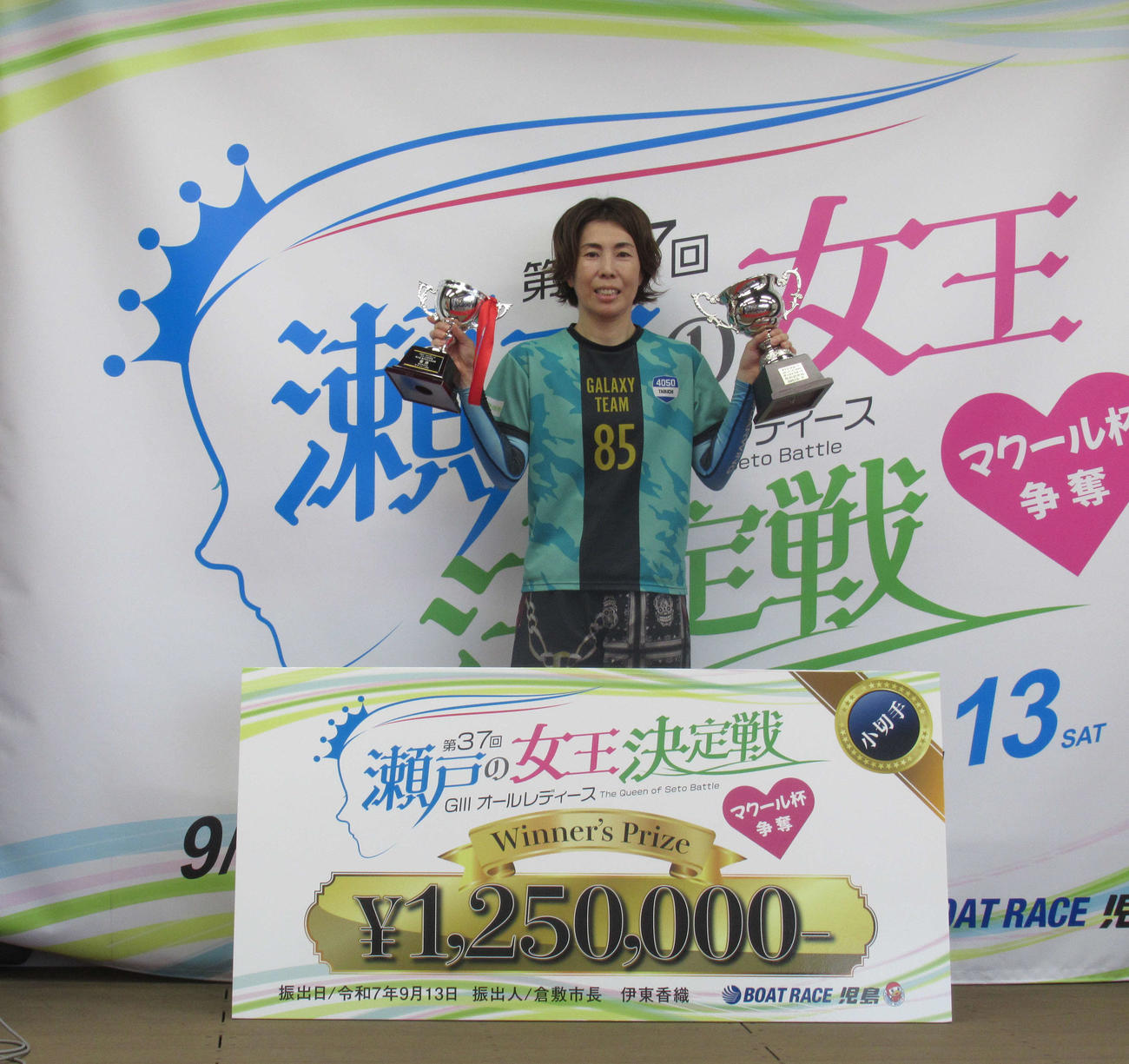 1月の戸田以来今年2度目のVを飾った田口節子