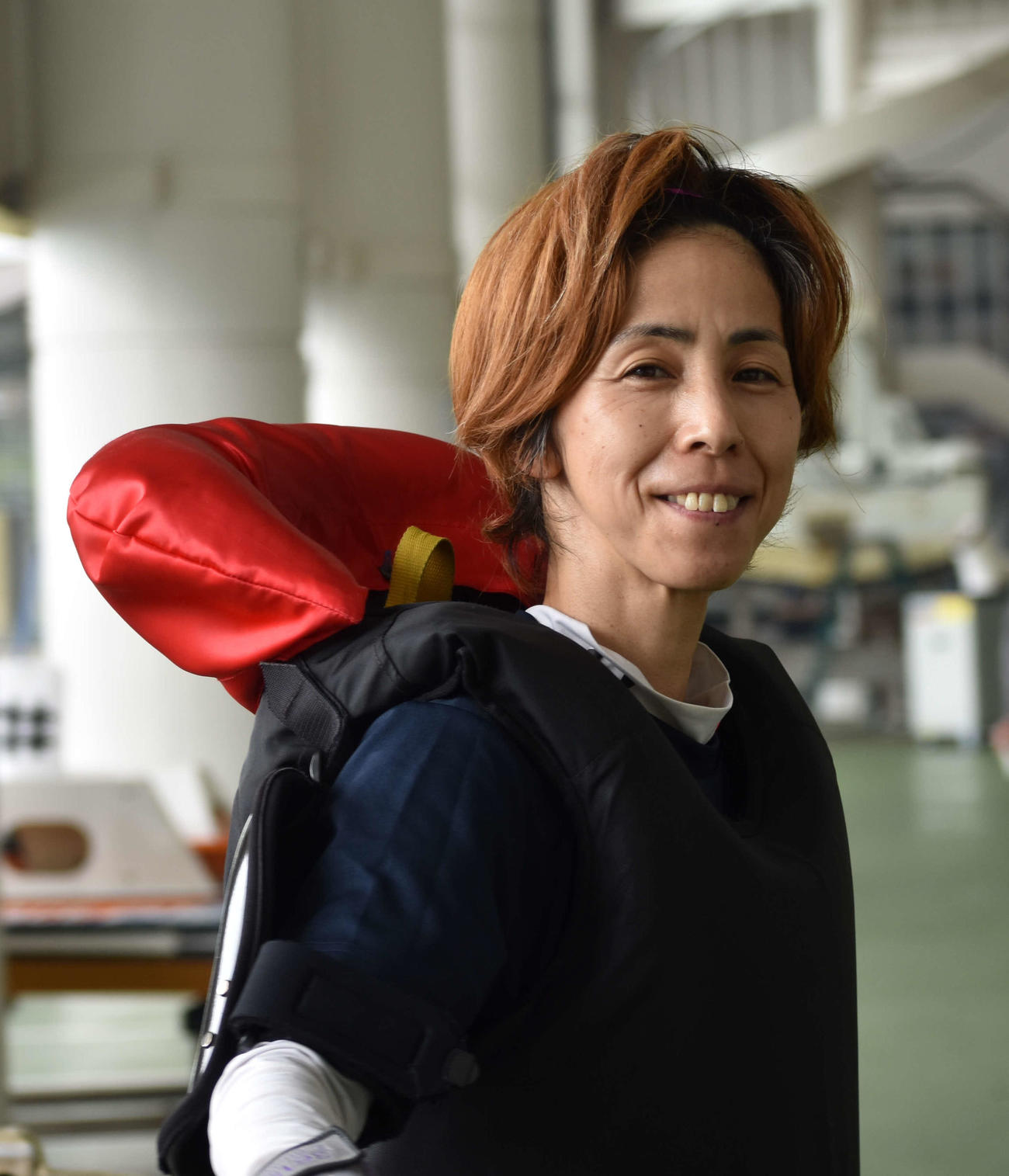 芦屋ボート3日目準優12Rで4枠から優出を狙う海野ゆかり（撮影・浦田由紀夫）