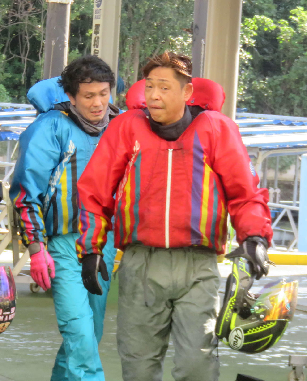 島田一生（手前）はトップクラスの伸びで快進撃。8Rでは永田啓二（左後方）が勝ち島田は2着も表情は好対照