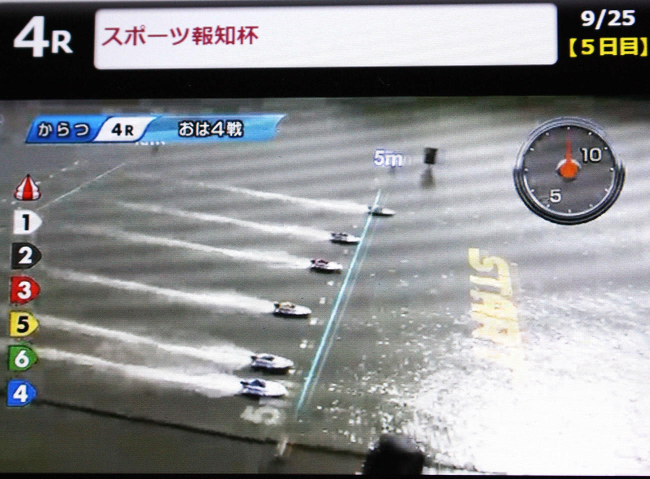 大山千広が準優勝戦前の4Rで痛恨のフライング（映像モニター）