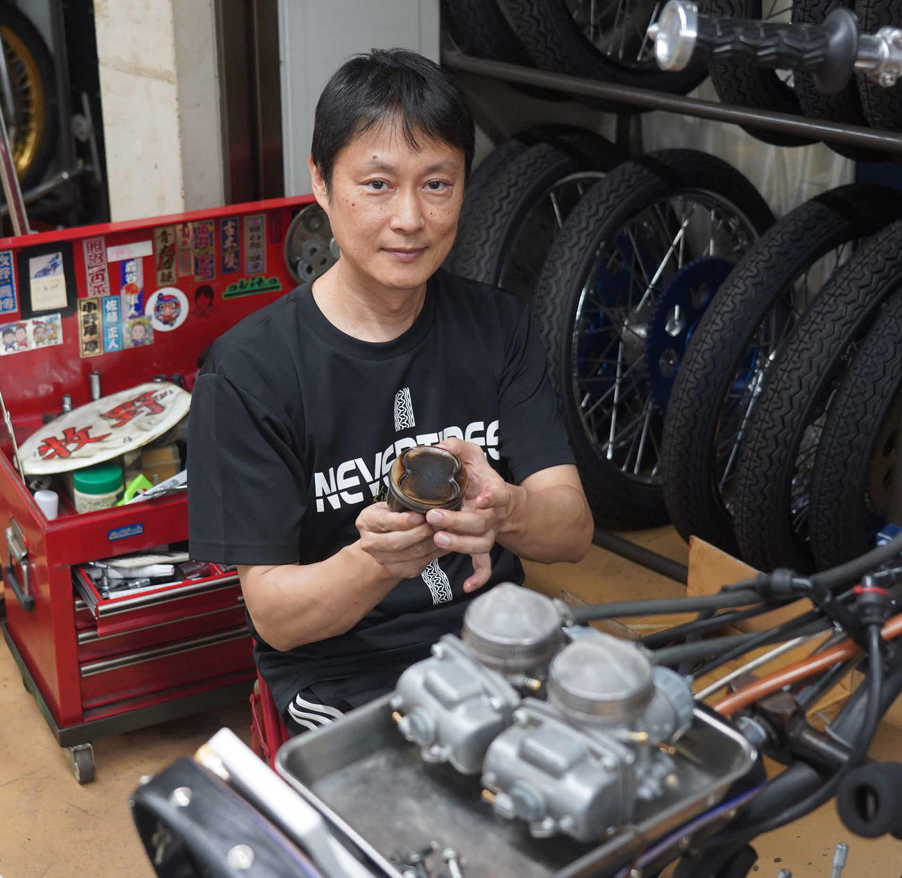 パーツ交換で上積みを図る牧野貴博