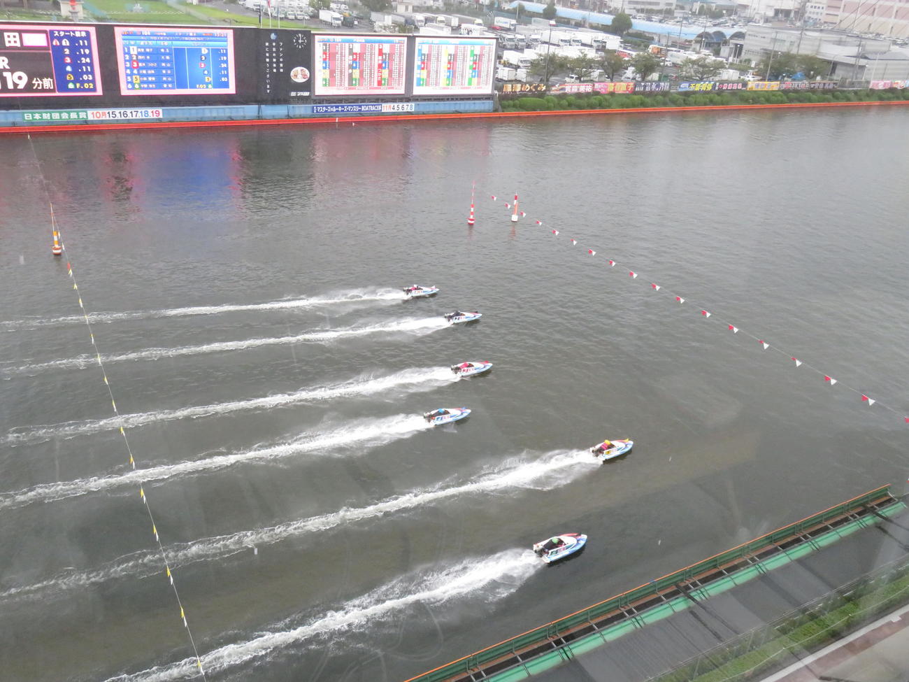 初日12Rのスタート特訓1本目＝2025年10月4日撮影　戸田ボートレース場