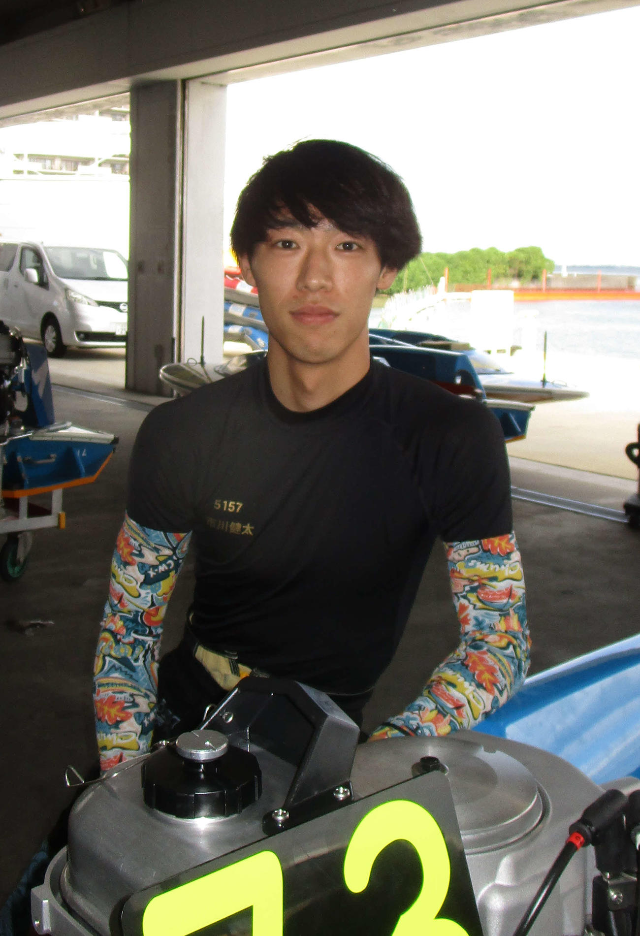 準優には乗れなかったが、5日目連勝を飾った市川健太（撮影・安井雅彦）