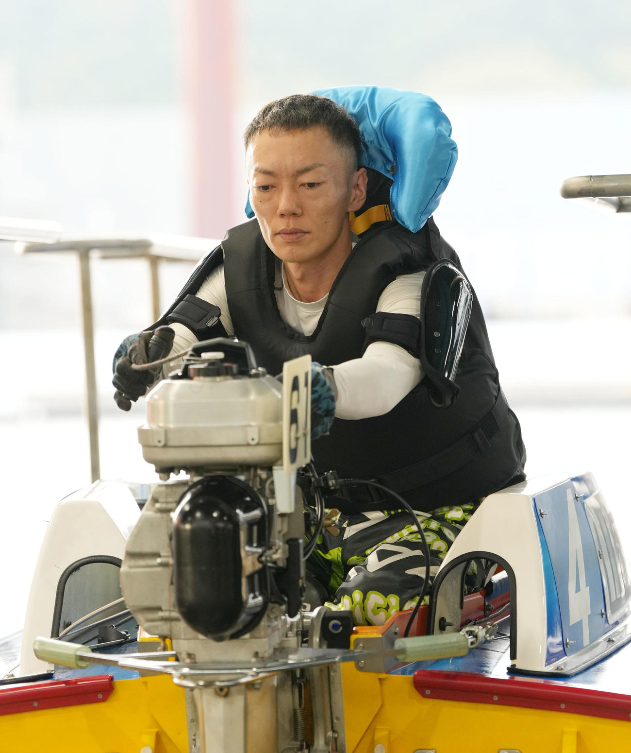 G1オールジャパン竹島特別「2日目」　山口達也（4370）（撮影・森本幸一）＝2025年10月6日、ボートレース蒲郡