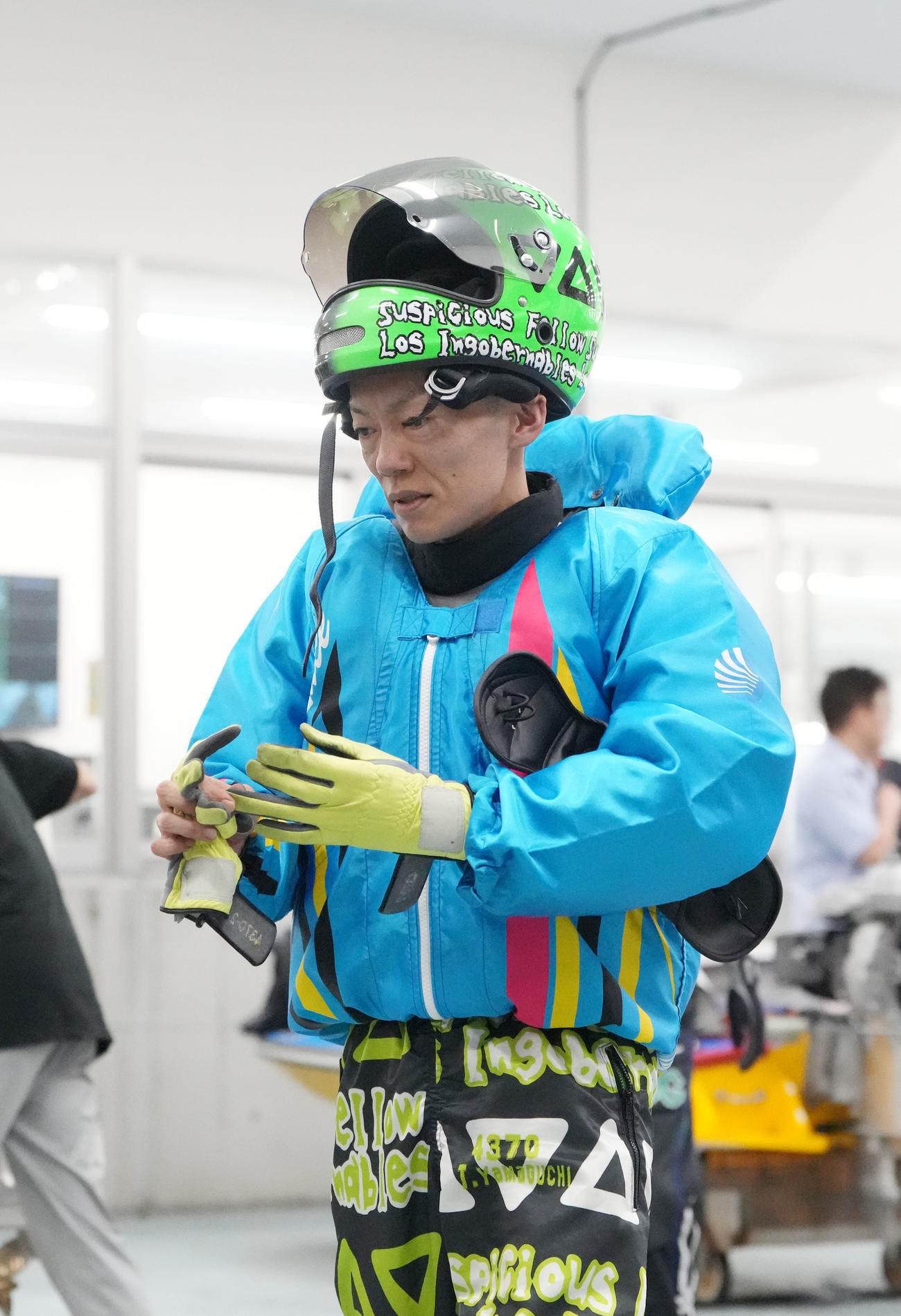 G1オールジャパン竹島特別「2日目」　山口達也（4370）（撮影・森本幸一）＝2025年10月6日、ボートレース蒲郡