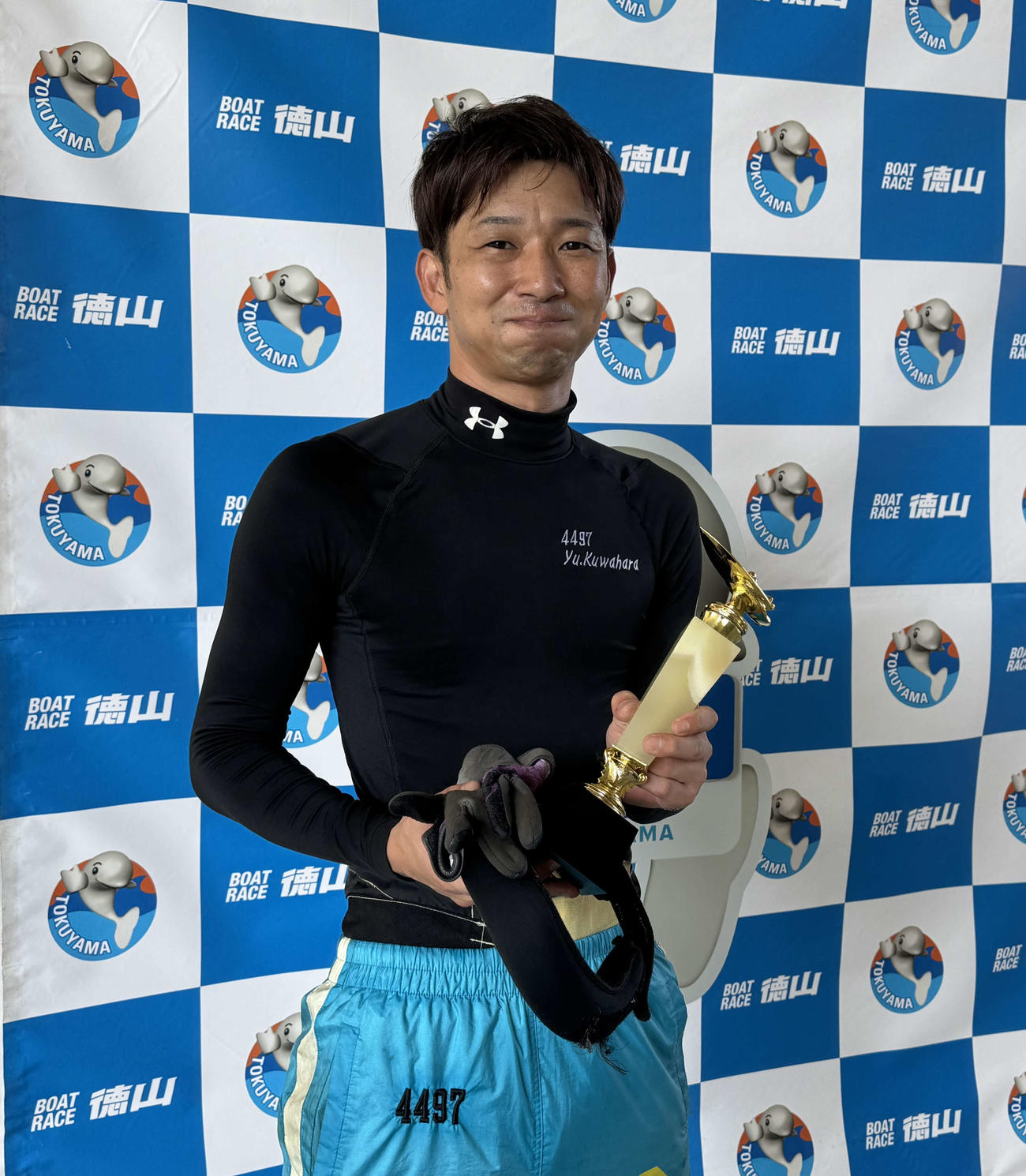 2コース差しで優勝した桑原悠（撮影・渕上知）＝2025年10月9日、徳山ボート