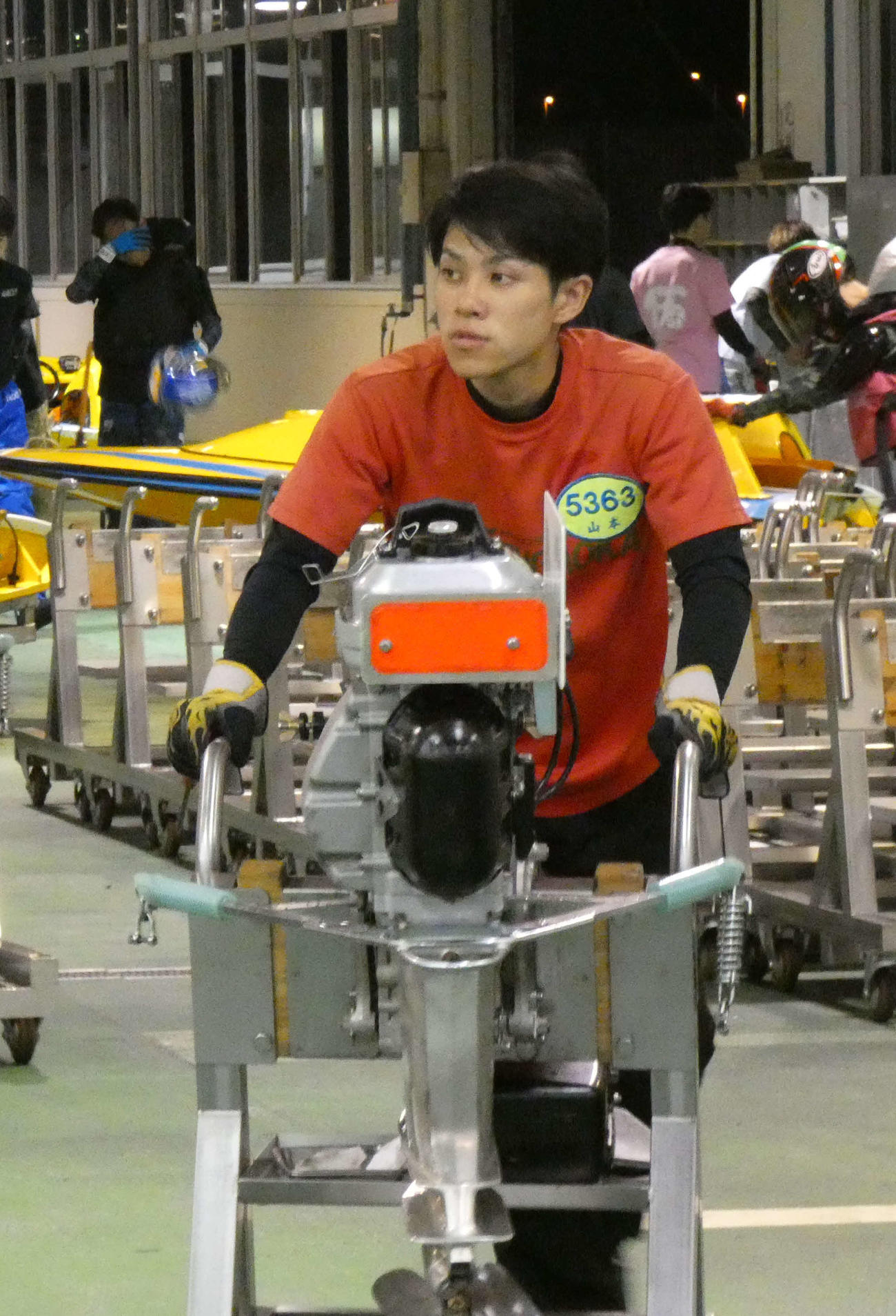 山本凱立が引いた20号機は、前節の優勝エンジン（撮影・前原一樹）
