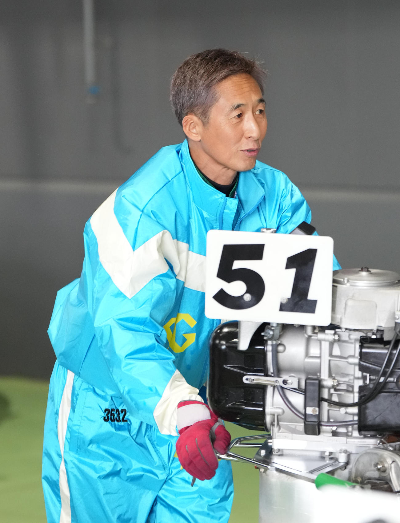 SG第72回ボートレースダービー「前検日」　柴田光（3532）（撮影・森本幸一）