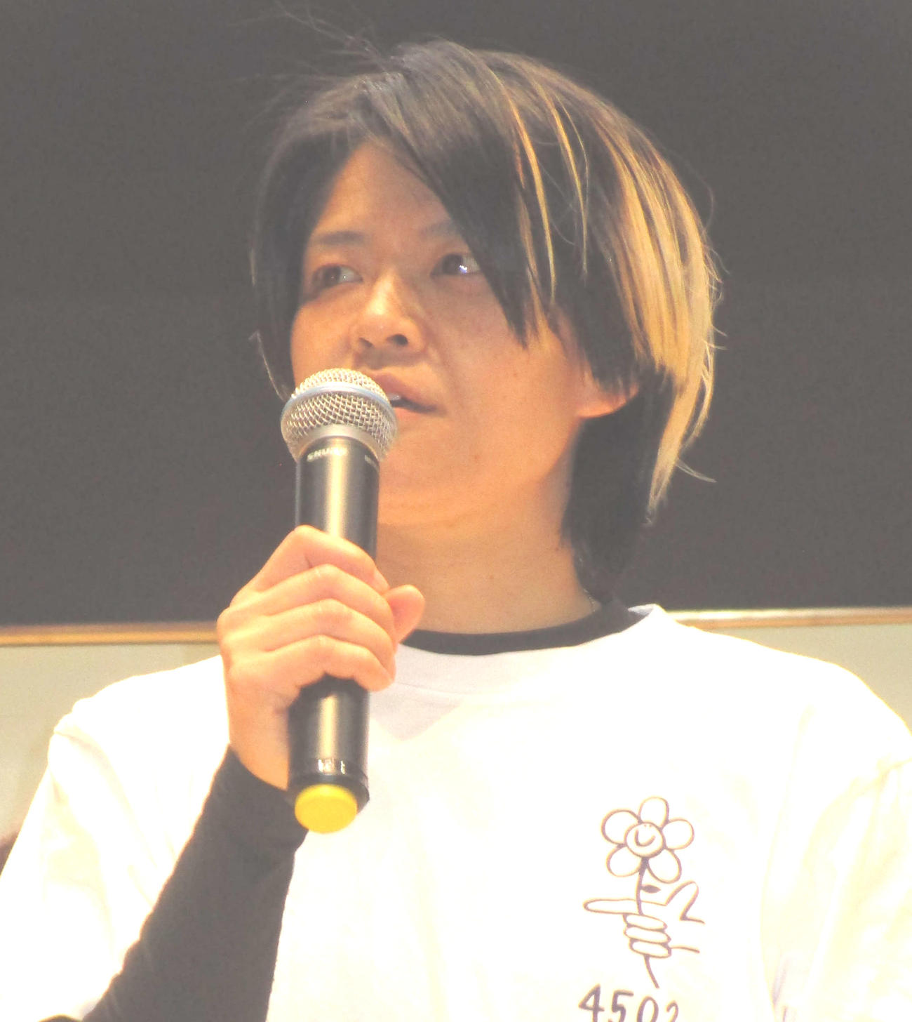 ドリーム戦出場選手インタビューに登壇した遠藤エミ（撮影・安井雅彦）