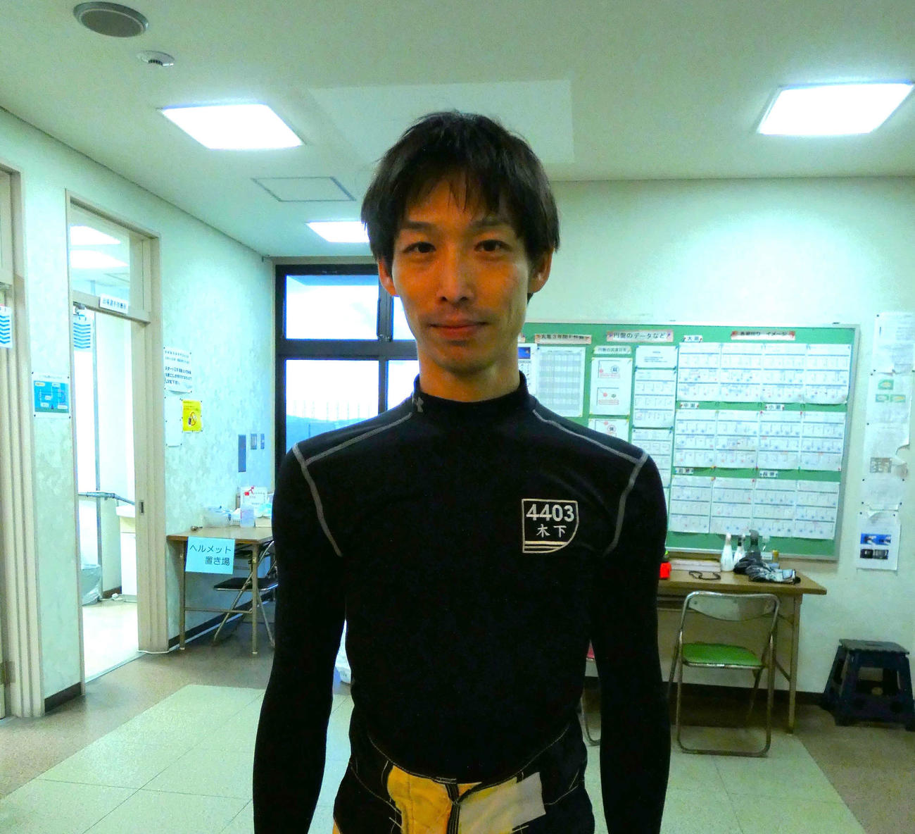 木下大将は準進戦8R1枠に乗る（撮影・前原一樹）