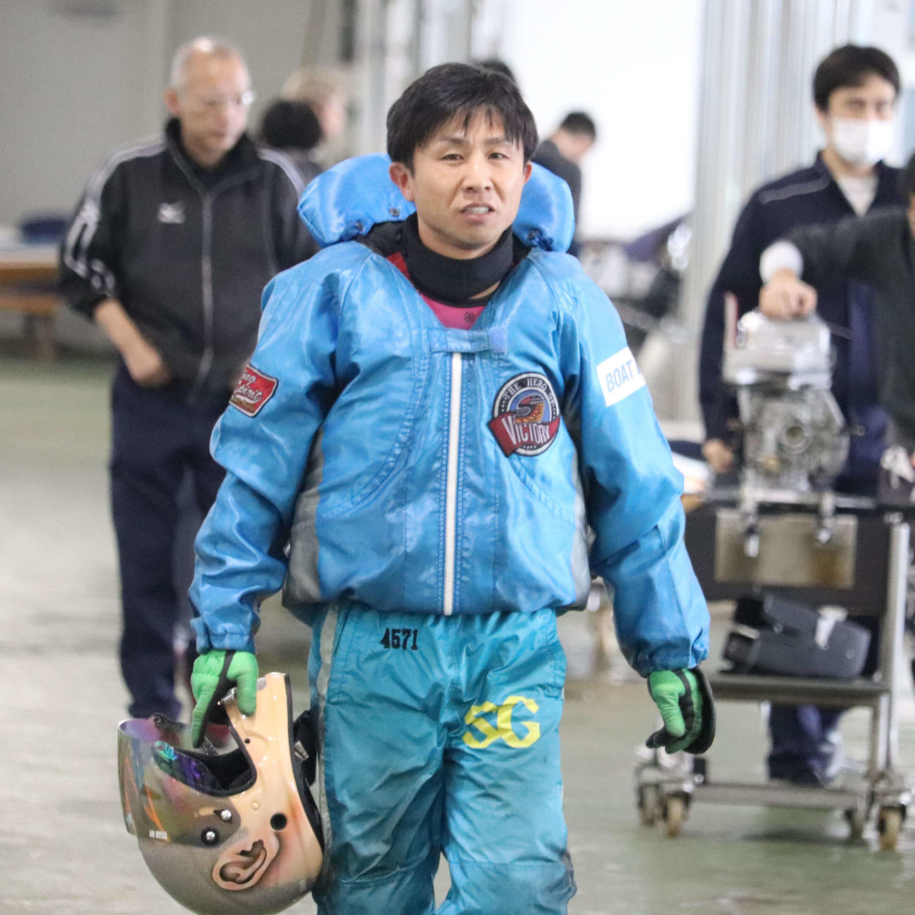 菅章哉がインとアウトを使い分けて準優進出を目指す（撮影・工藤浩伸）
