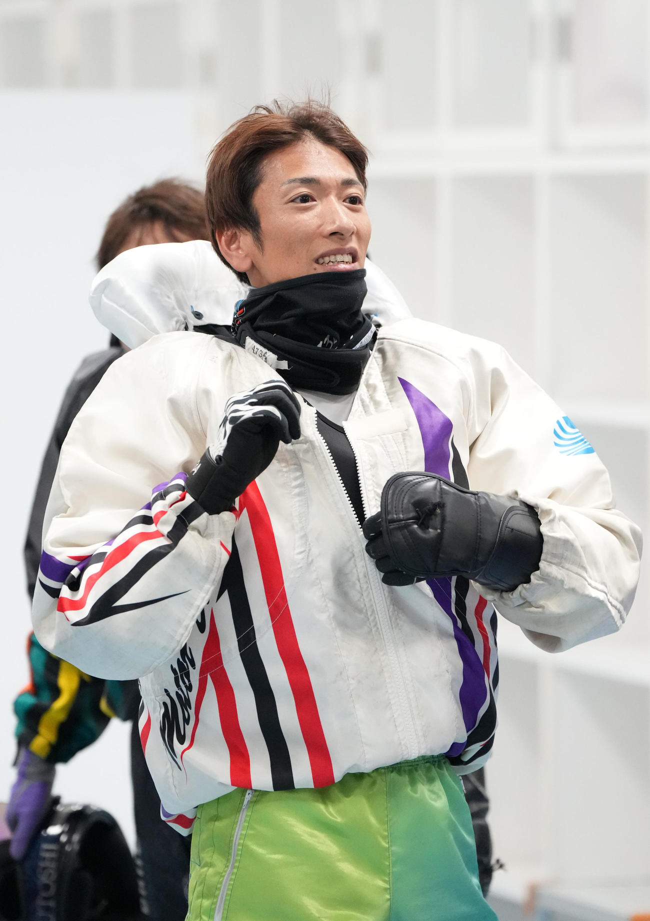 日刊スポーツ杯争奪　第55回蒲郡大賞典「5日目・準優勝戦」　10R、1着となり明日の優勝戦に進む安河内将（4734）（撮影・森本幸一）
