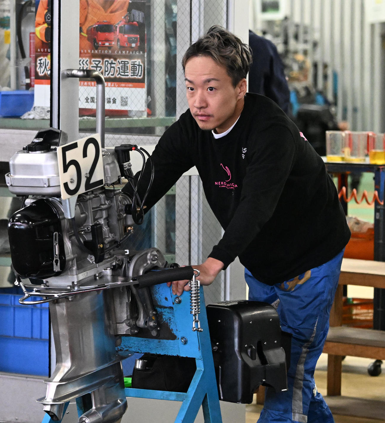 調整に臨む山口（撮影・千葉一成）