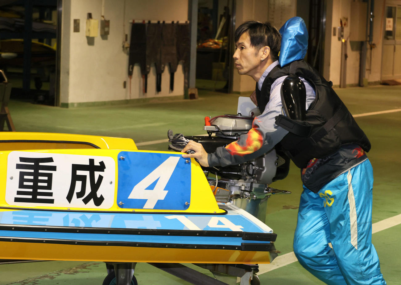 重成一人が平常心で優勝戦に臨む（撮影・加藤孝規）