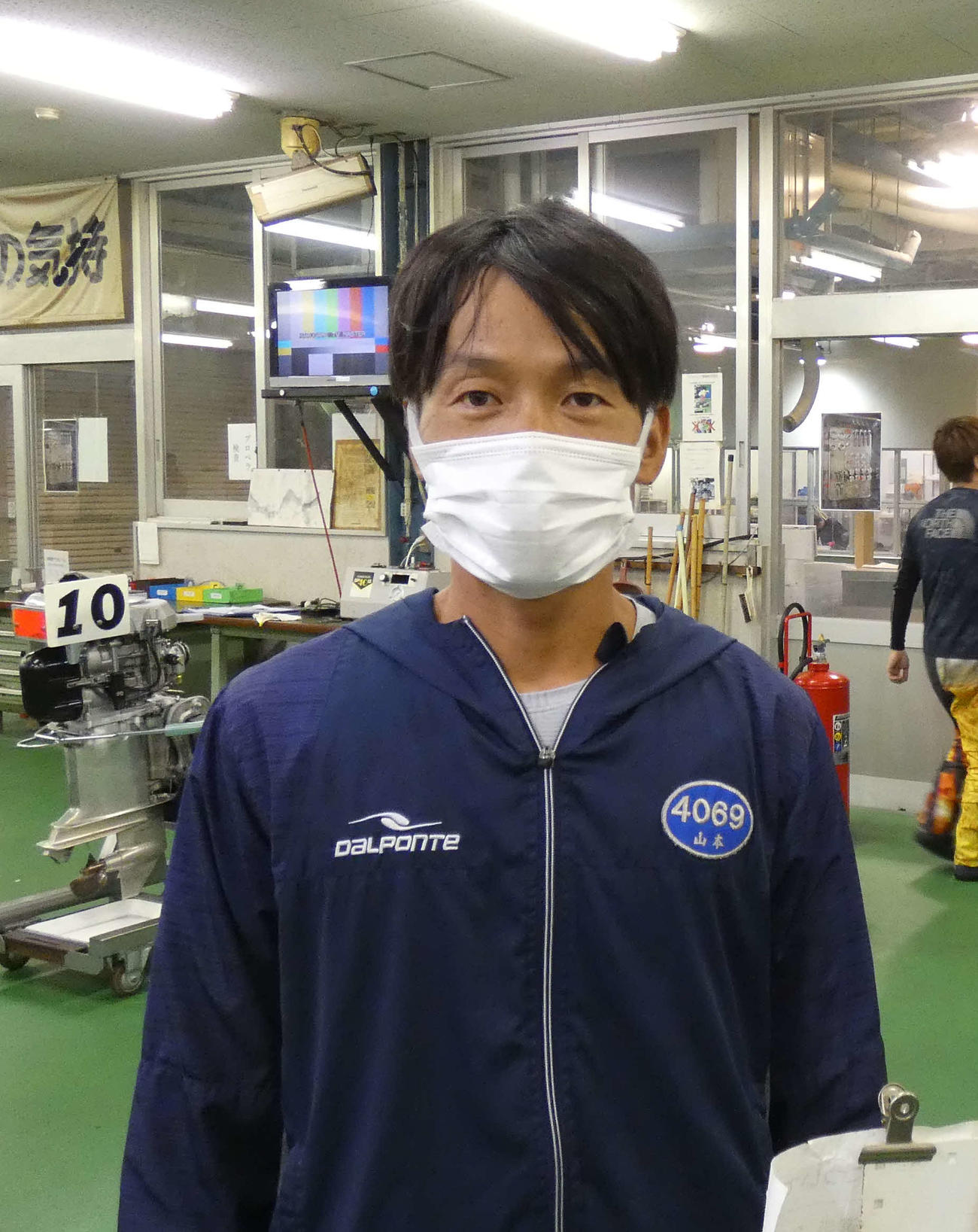山本修一は12R優勝戦2枠に乗る（撮影・前原一樹）