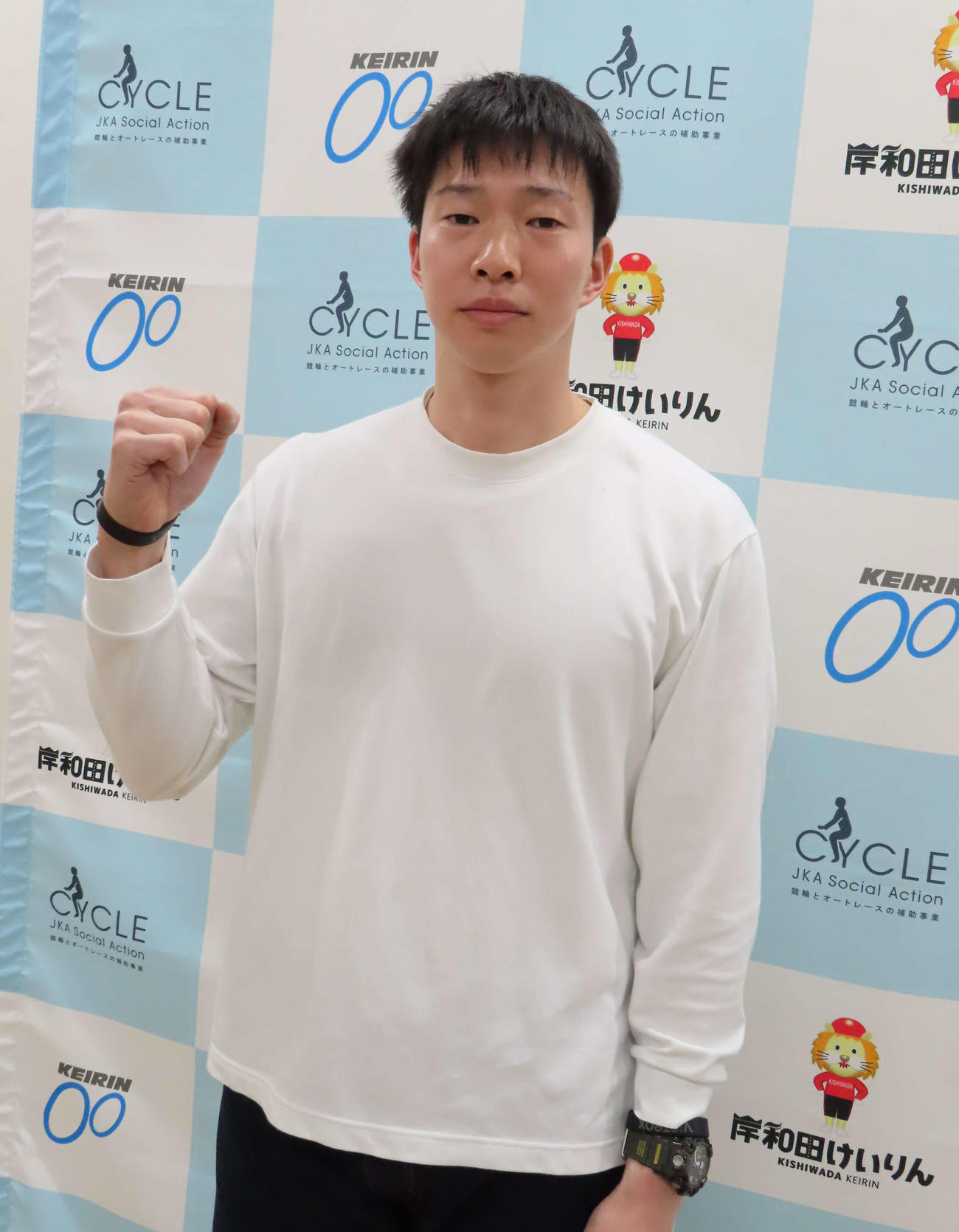 準決5R、稲毛知也が強風の中で2周逃げて2着に粘った