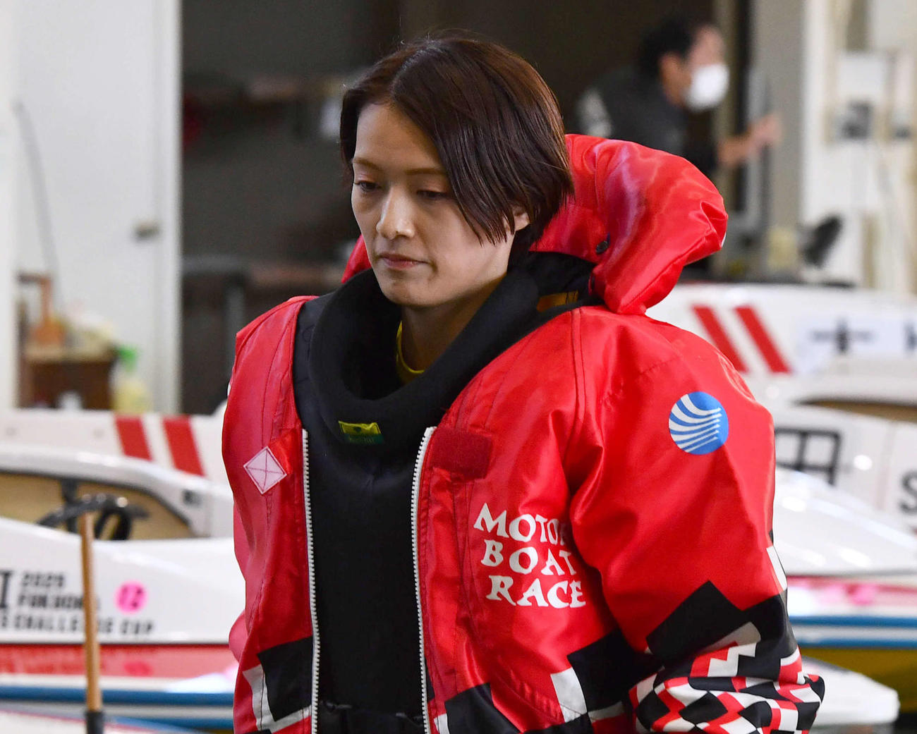 8Rを終えて引き揚げる渡辺優美（撮影・岩下翔太）
