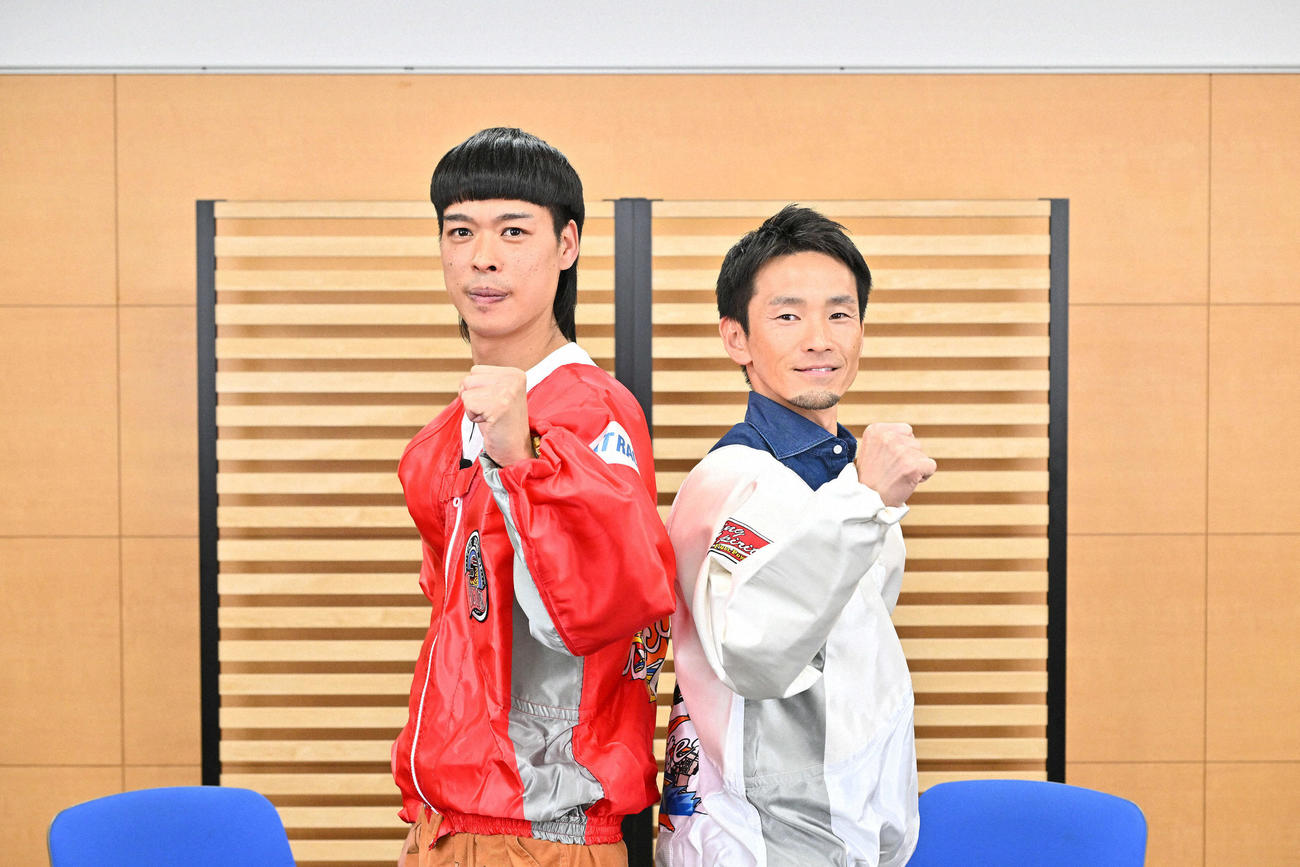 「バッテリィズ」エースと馬場貴也のガッツポーズ