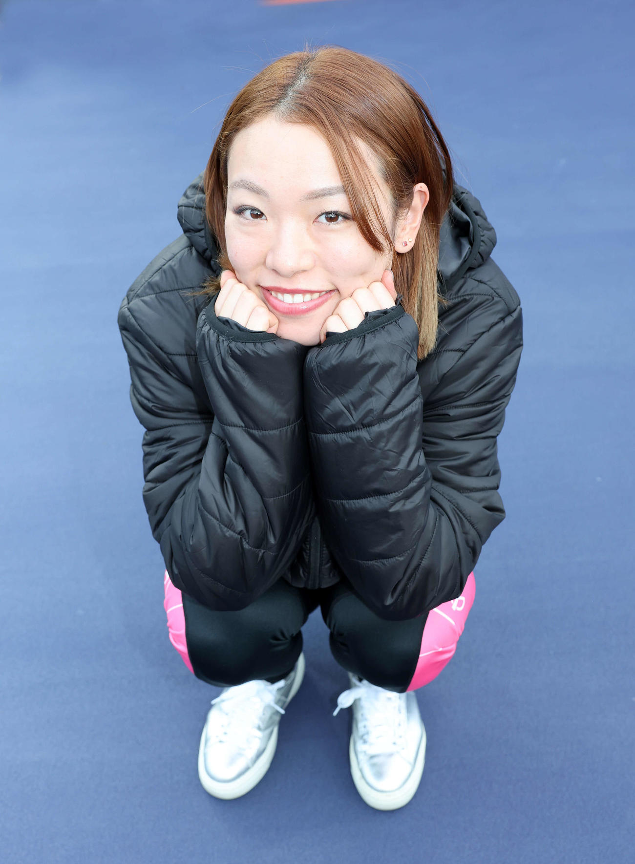 年間グランプリスラムに挑む佐藤水菜はリラックスムード（撮影・鈴木正人）