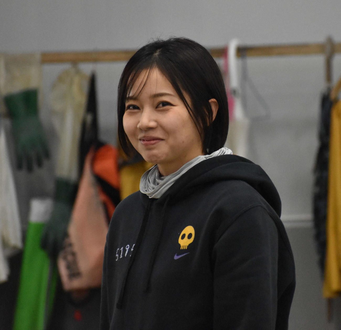 ピットでの表情は明るい北村寧々