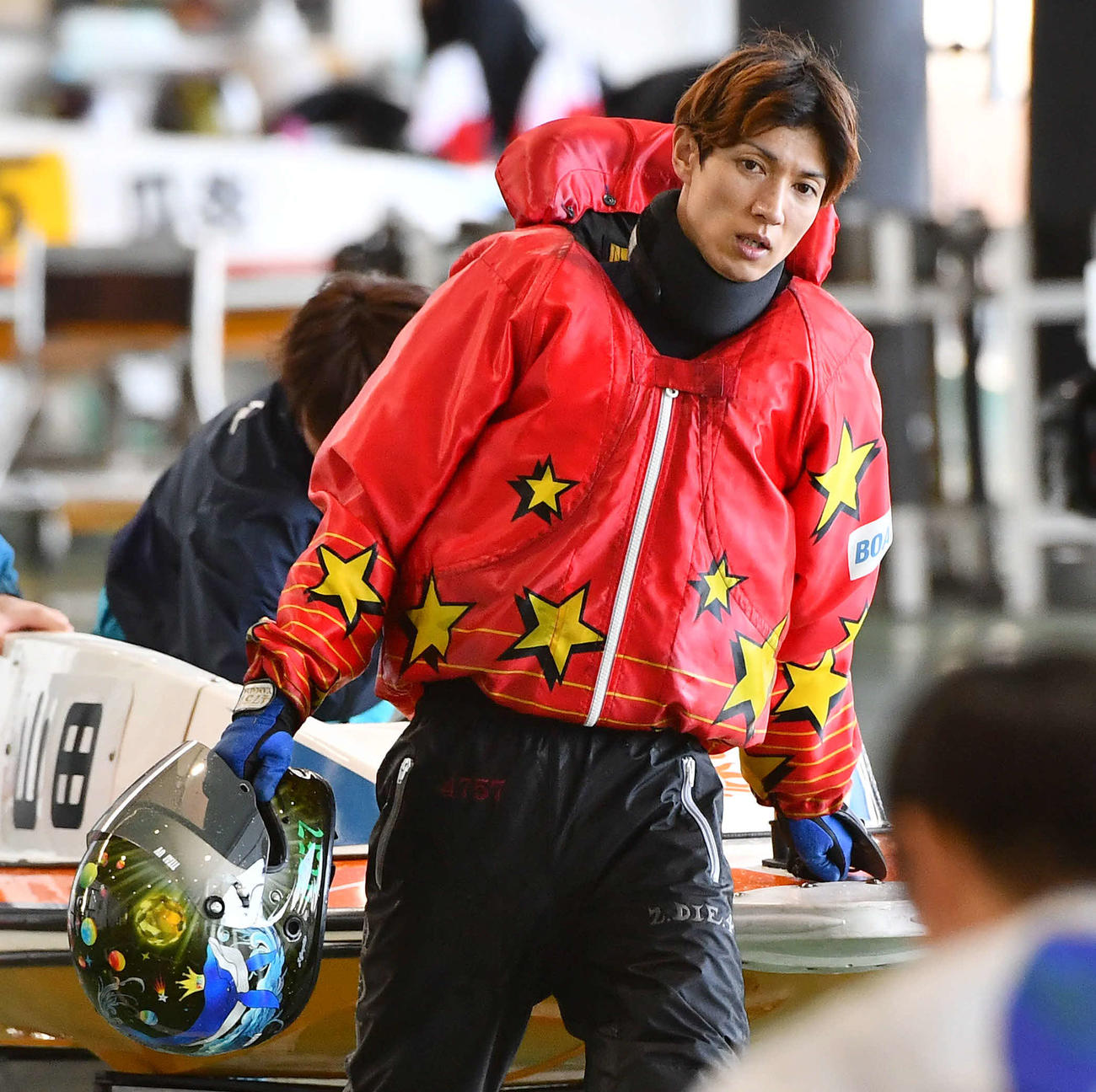 G1全日本王座決定戦4日目　6Rを終えて引き揚げる4757山田祐也（撮影・岩下翔太）