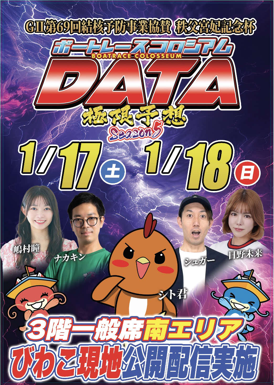 G2秩父宮妃記念杯の2日目、3日目はボートレースびわこで現地公開配信を行う