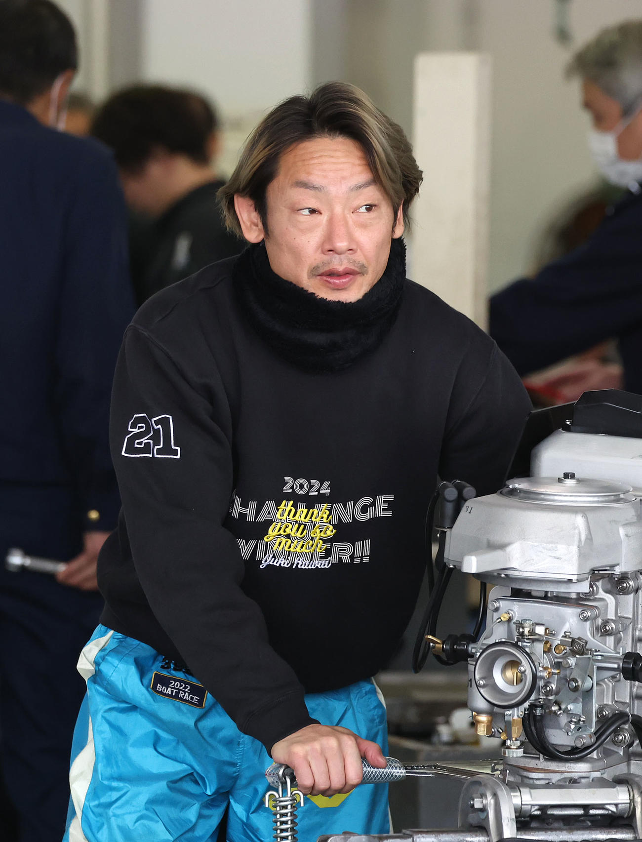 連勝発進を決めた坪井康晴