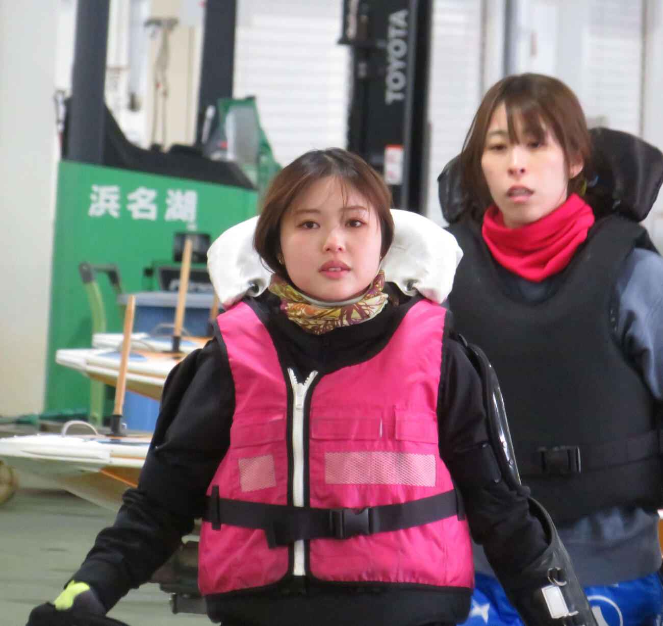 前検の手応えは良好だった平川香織（手前）