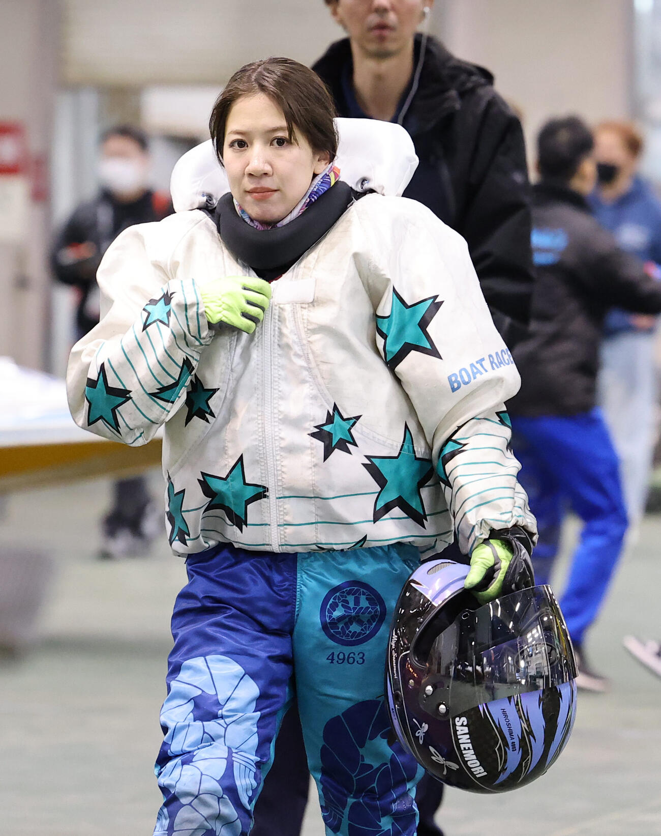 下関8R 1着の4963実森美祐（撮影・上田博志）