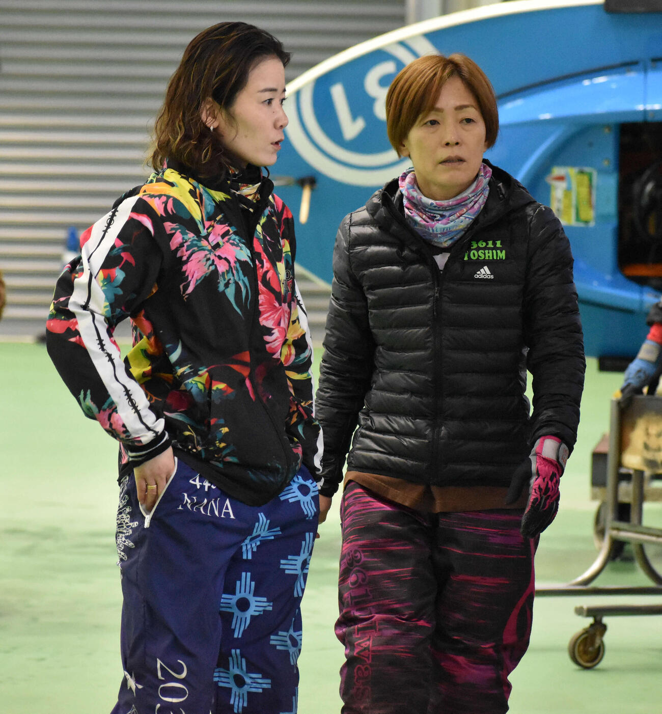岩崎芳美（右）が4日目は待望の1枠で気合十分
