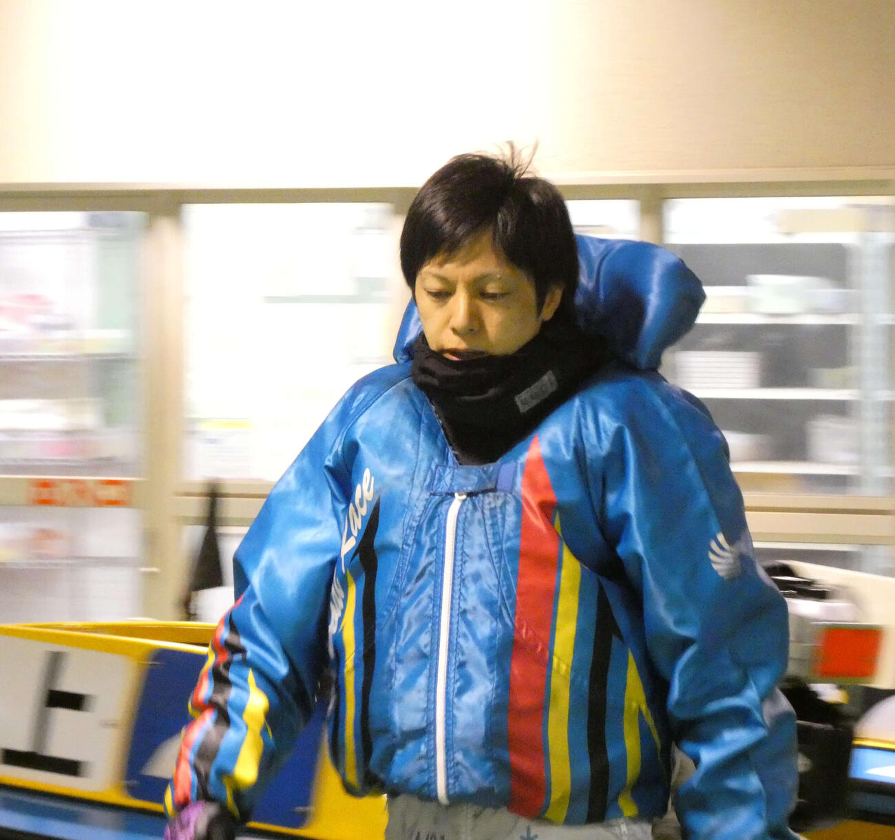 小林泰は66号機のレース足系の底上げを急ぐ（撮影・前原一樹）
