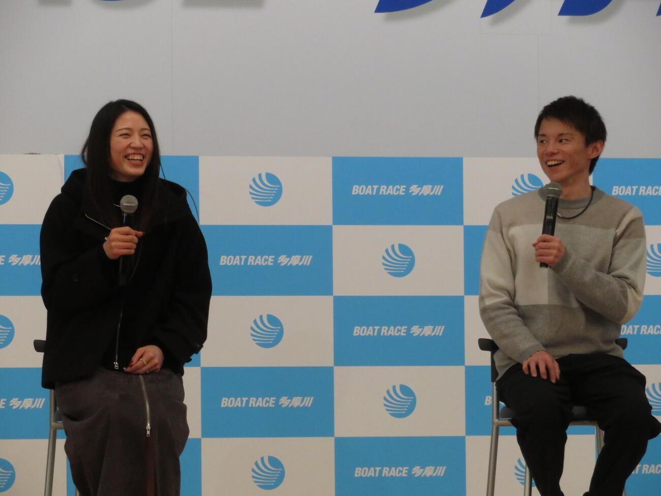 安井瑞紀（左）と金山立樹の同期コンビがトークショーを行った