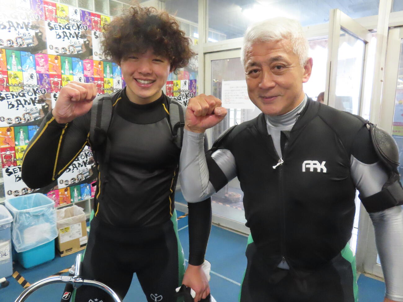 予選4Rで連日の連係でワンツーを決めた大塚城（左）と遠沢健二