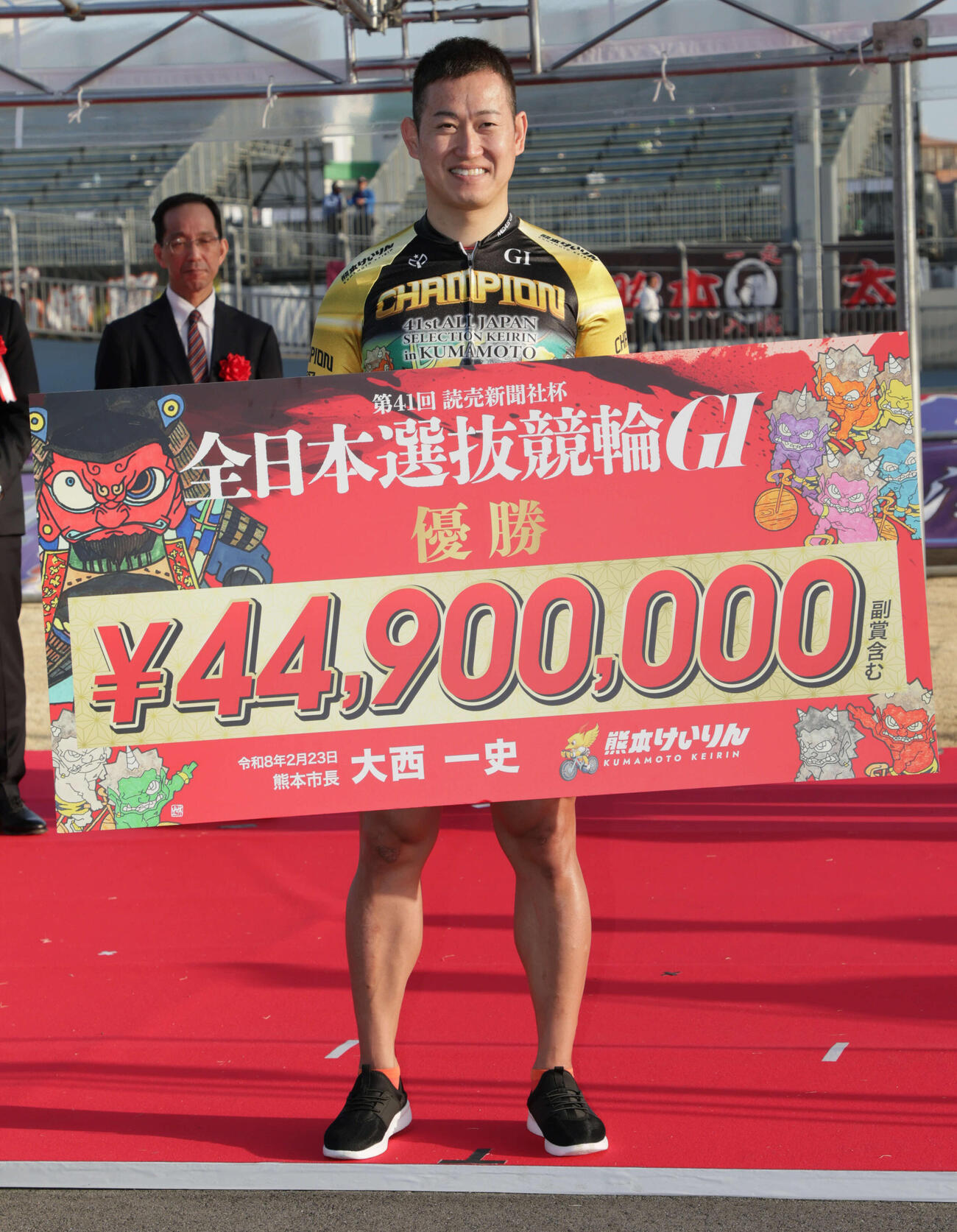 全日本選抜競輪で連覇を達成した脇本雄太（撮影・宮崎幸一）