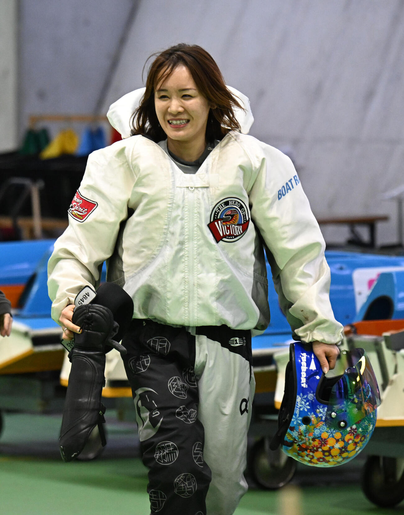 鳴門11Rを制し笑顔を見せる4845前田紗希