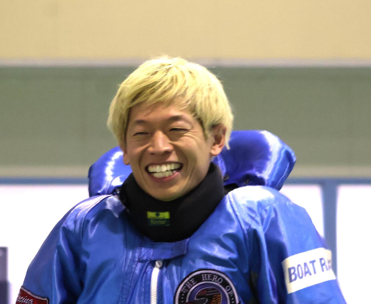 準優9R、カド4コースから2着の土山卓也は会心の調整ができて満面の笑み