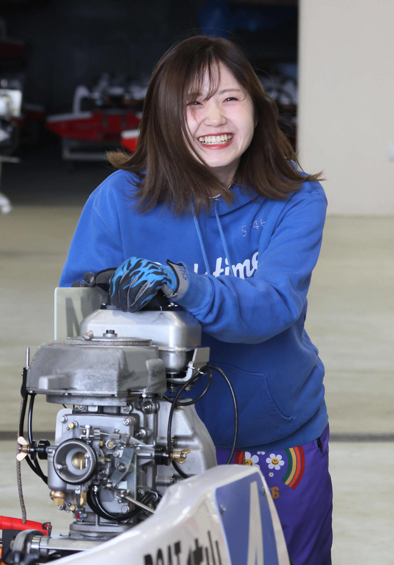 日刊スポーツ杯争奪G3徳山オールレディース前検　野田彩加（撮影・加藤孝規）