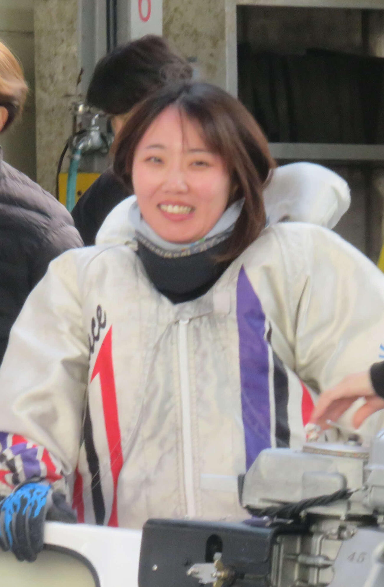 4Rを逃げ切って笑顔の門田栞。後半9Rも2着と初日好発進した