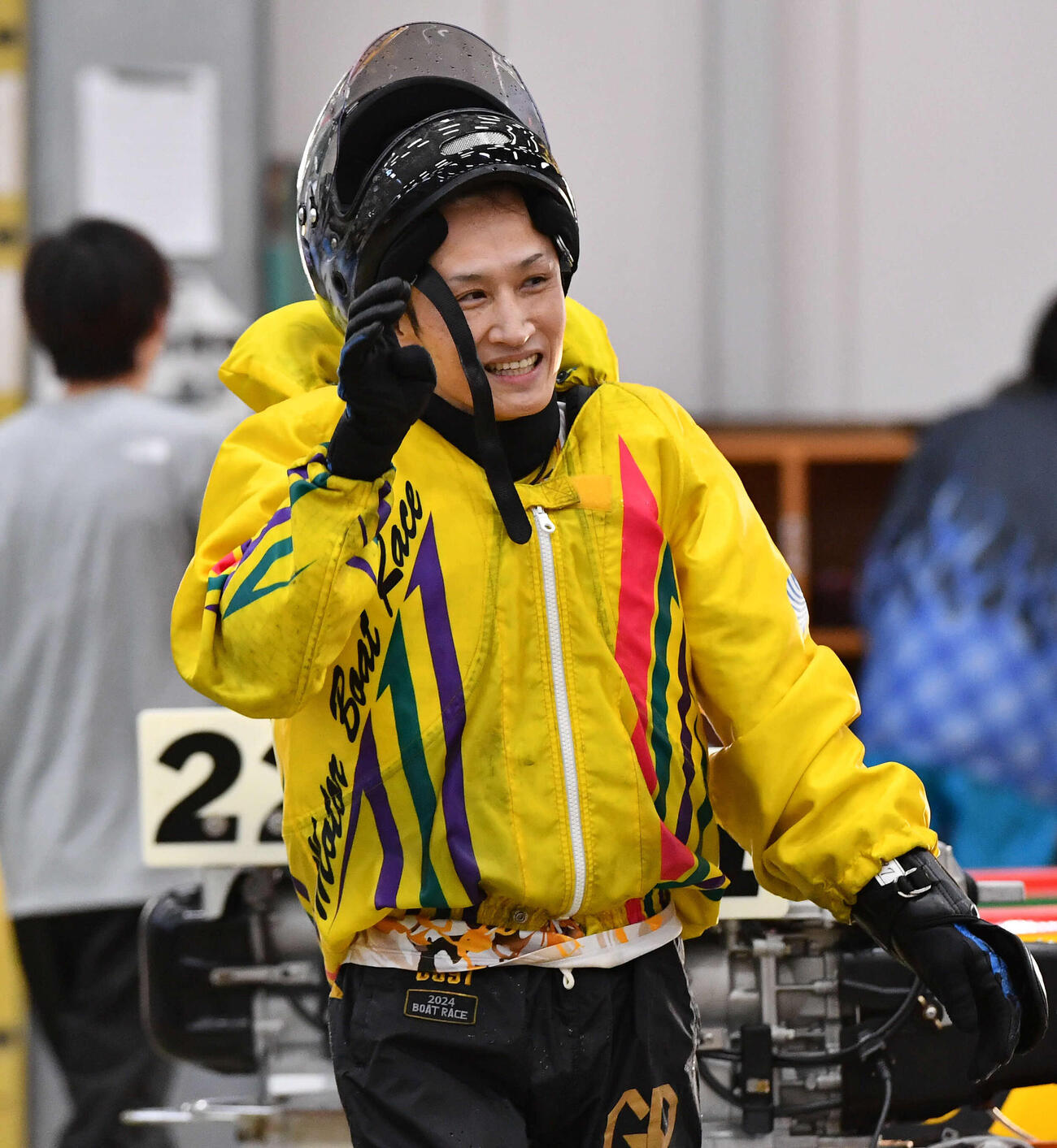 5Rを終えて引き揚げる白井英治（撮影・岩下翔太）