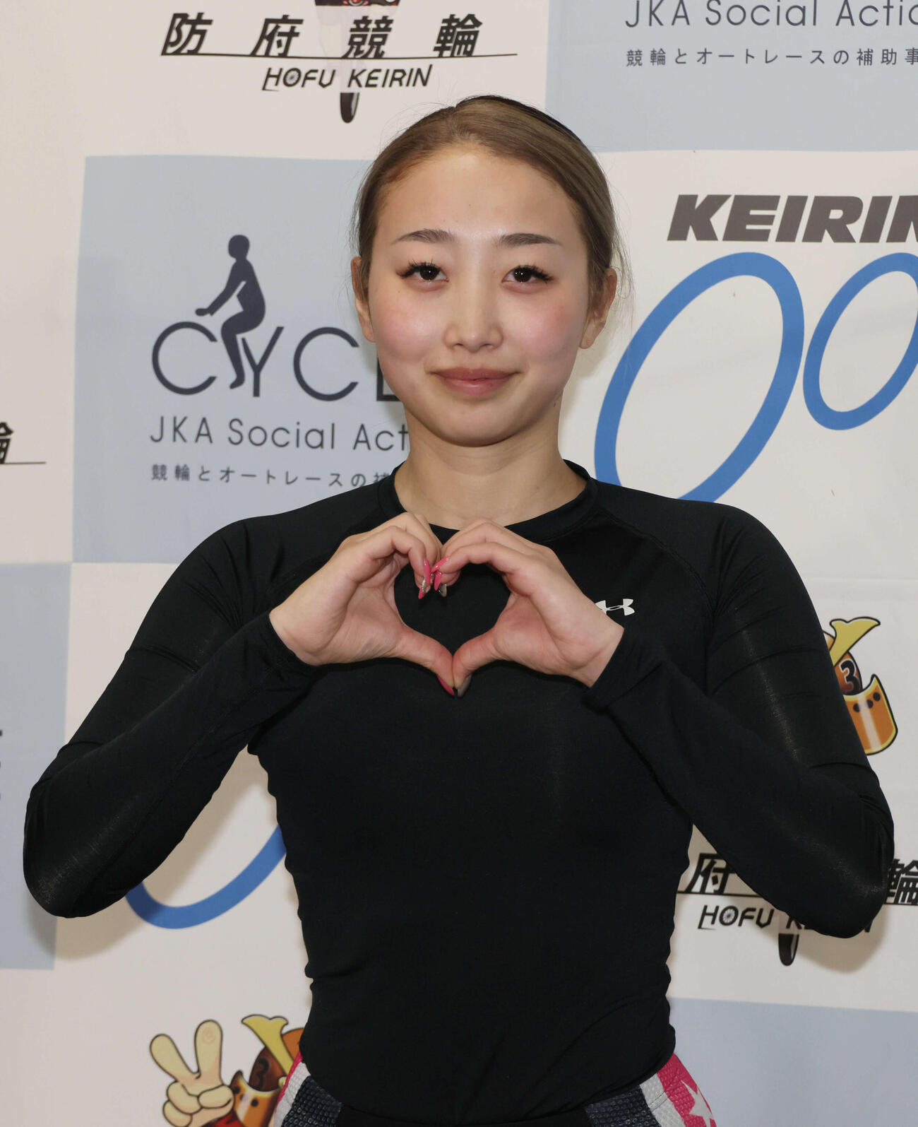 防府競輪ウィナーズカップ4日目　9Rガールズフレッシュクイーン　1着の北岡マリア（撮影・加藤孝規）