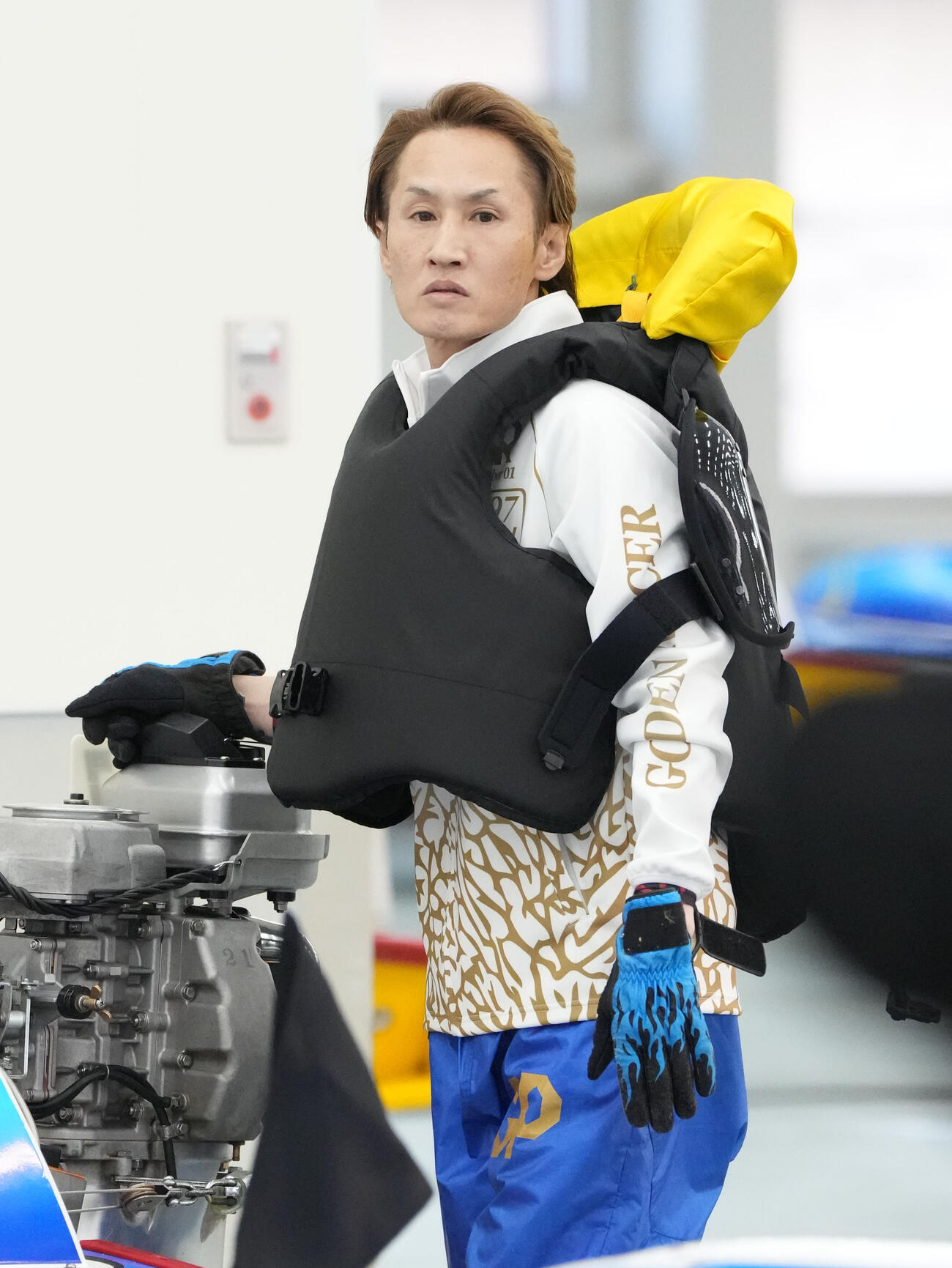 第61回ボートレースクラシック「前検日」　白井英治（3897）（撮影・森本幸一）