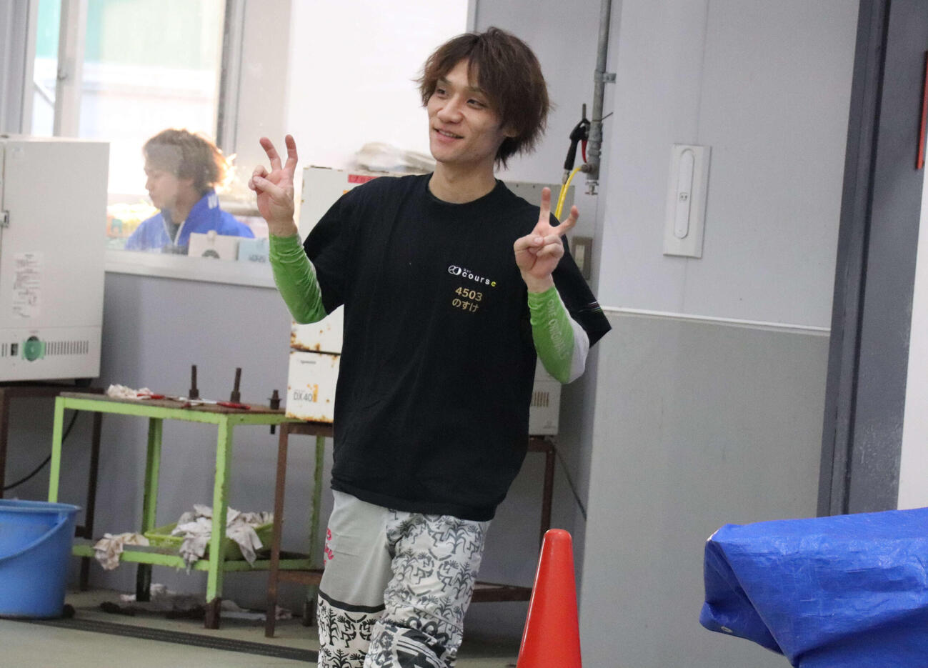 予選トップ通過を目指す上野真之介