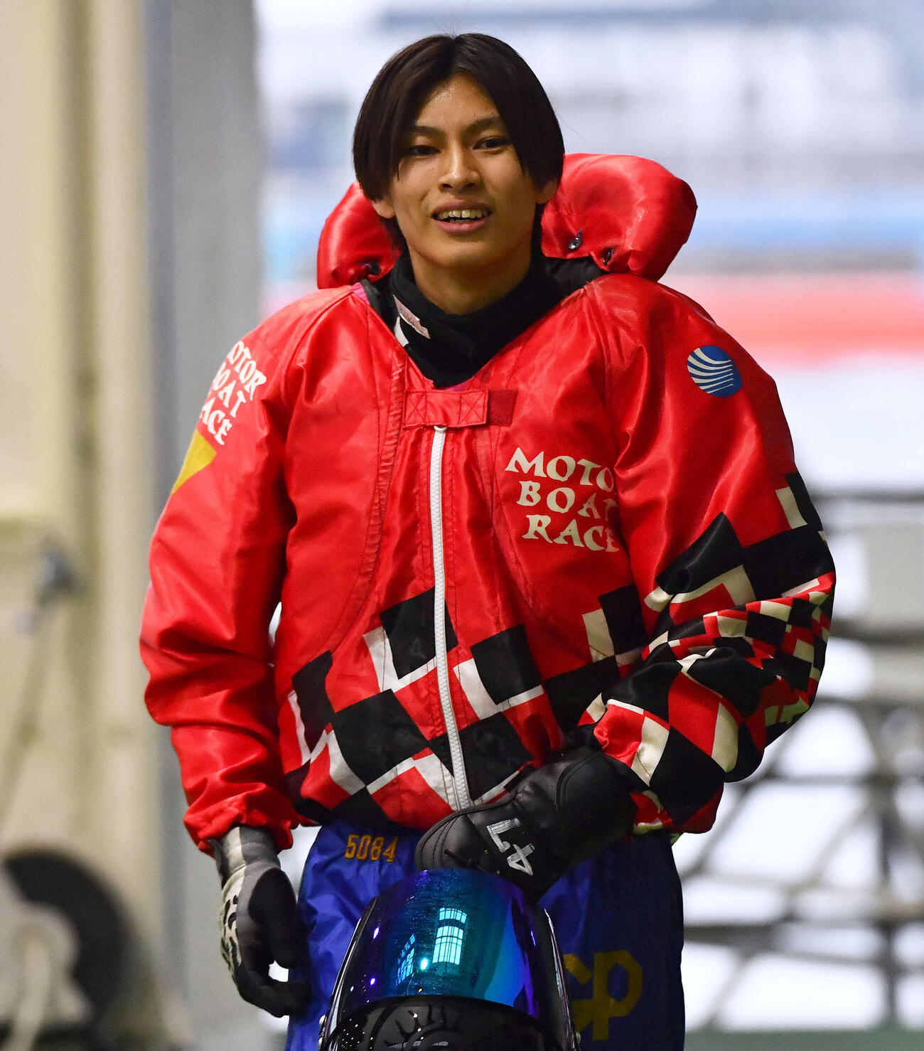 G1福岡チャンピオンカップ2日目　12Rを終えて引き揚げる末永和也（撮影・岩下翔太）