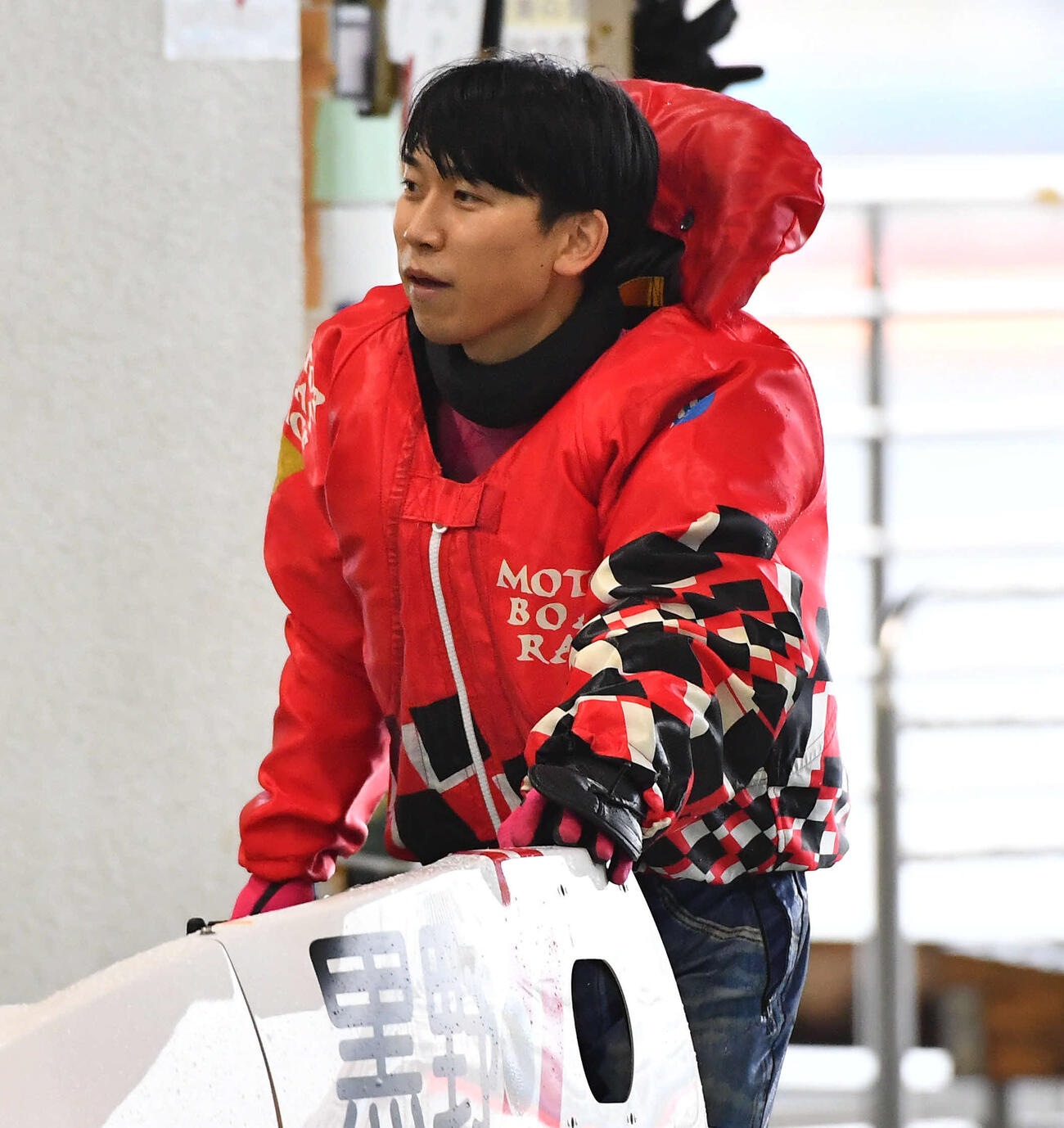 G1福岡チャンピオンカップ4日目　10Rを終えて引き揚げる4960黒野元基（撮影・岩下翔太）