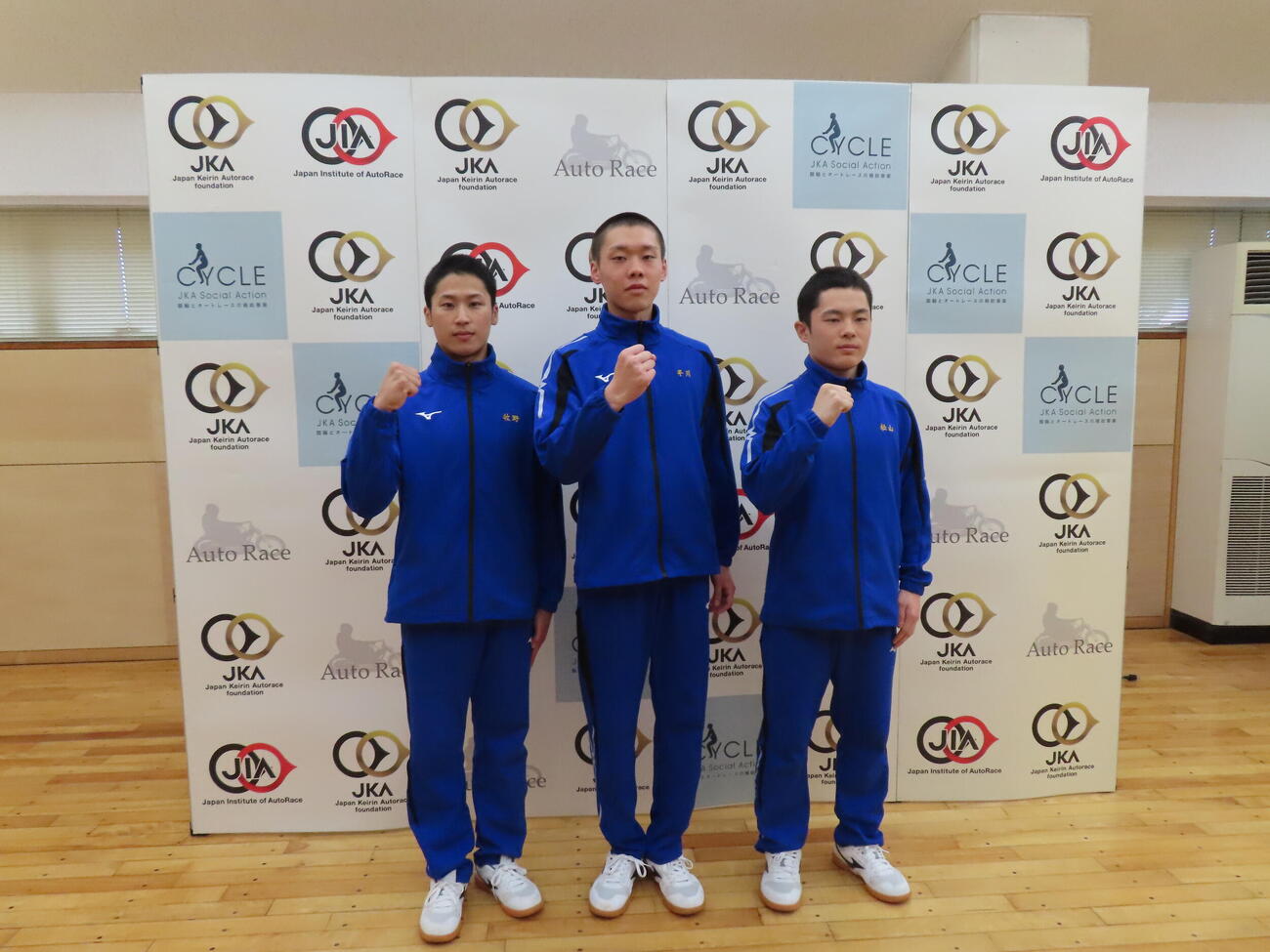 2世レーサーの3人。左から牧野伸太朗、平川博斗、松山千真