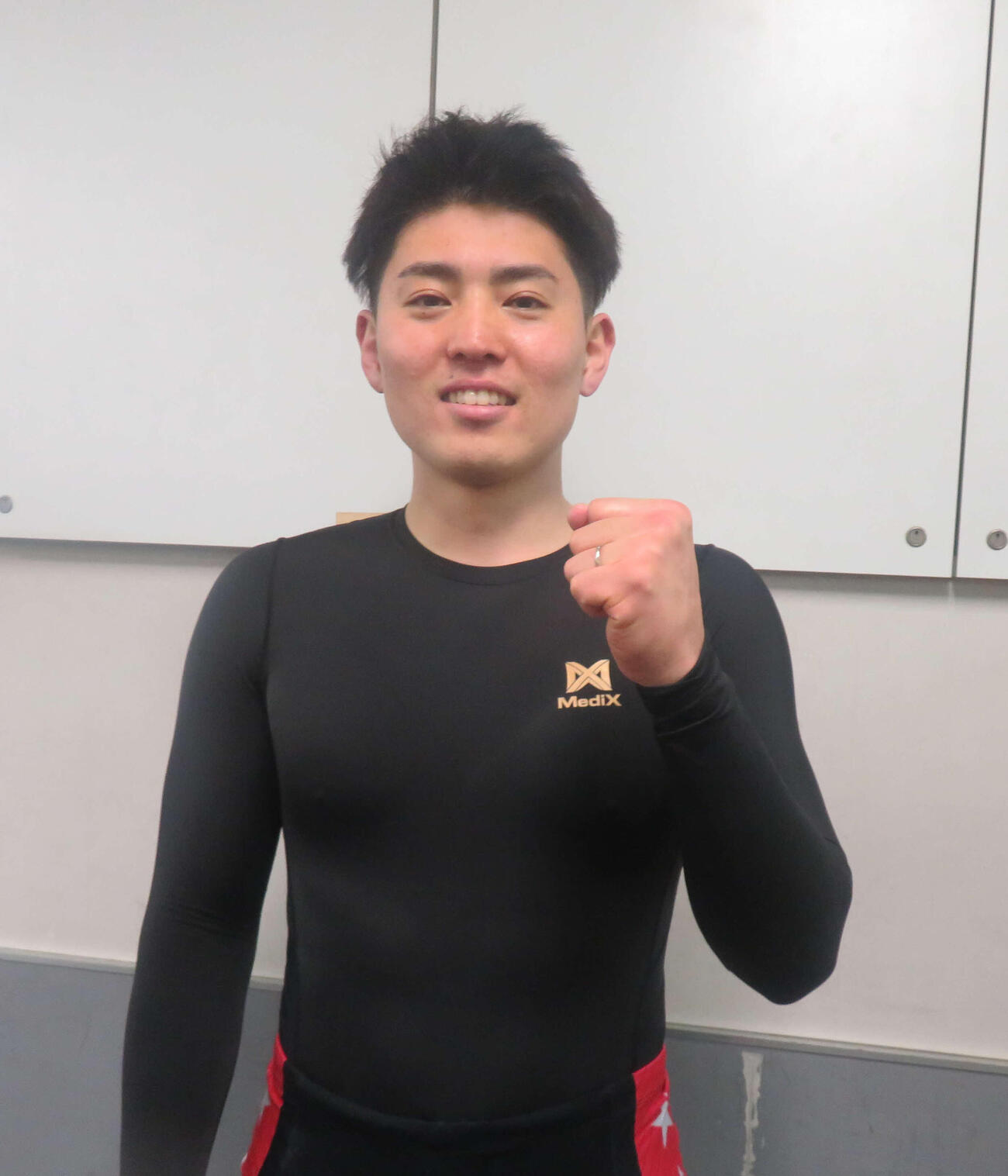 別フレームでいきなり快勝の照井拓成（撮影・栗田文人）
