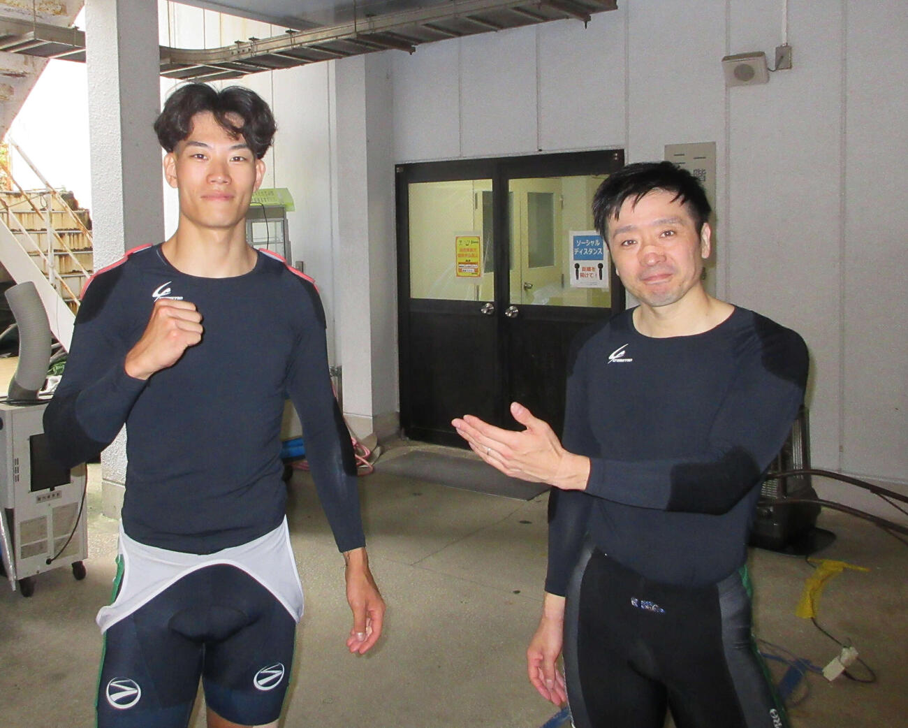 丸山直樹（右）は同県の後輩・今井希に感謝しきりだった（撮影・和田年弘）