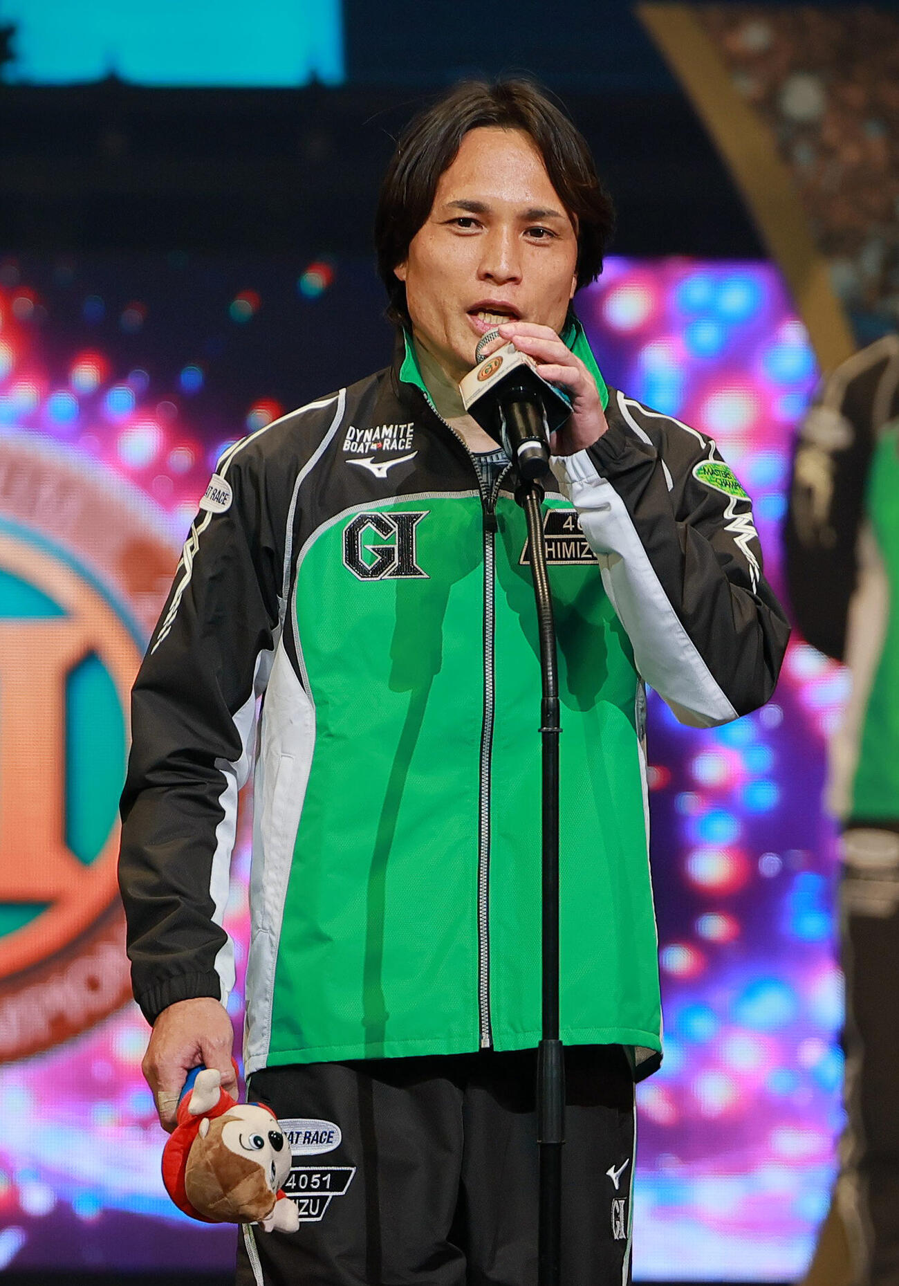 第27回マスターズチャンピオン開会式　開会式であいさつする清水敦揮（撮影・上山淳一）