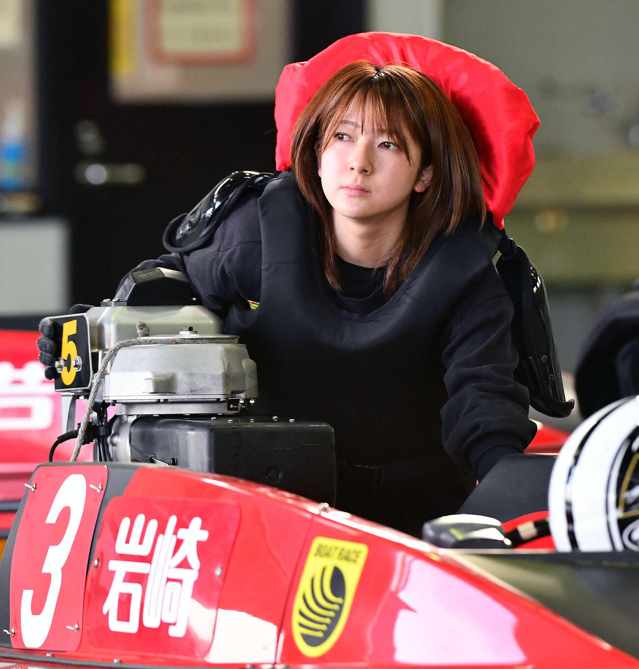 エース5号機を手にした岩崎麗子は力強さに手応えを感じていた