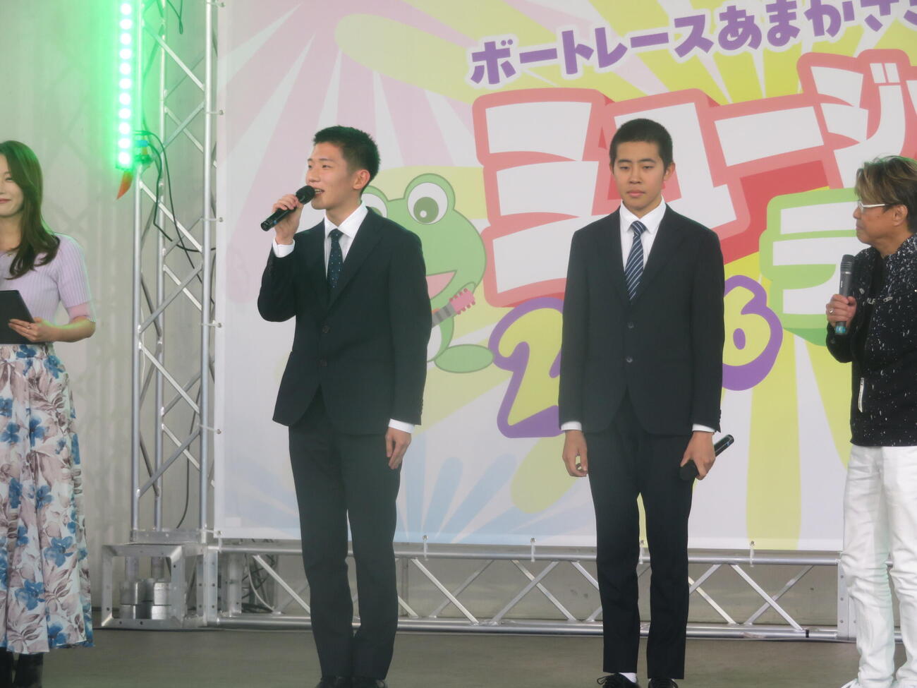 5月4日にデビュー戦を迎える138期の今村天次朗（左）と坂口諒宗